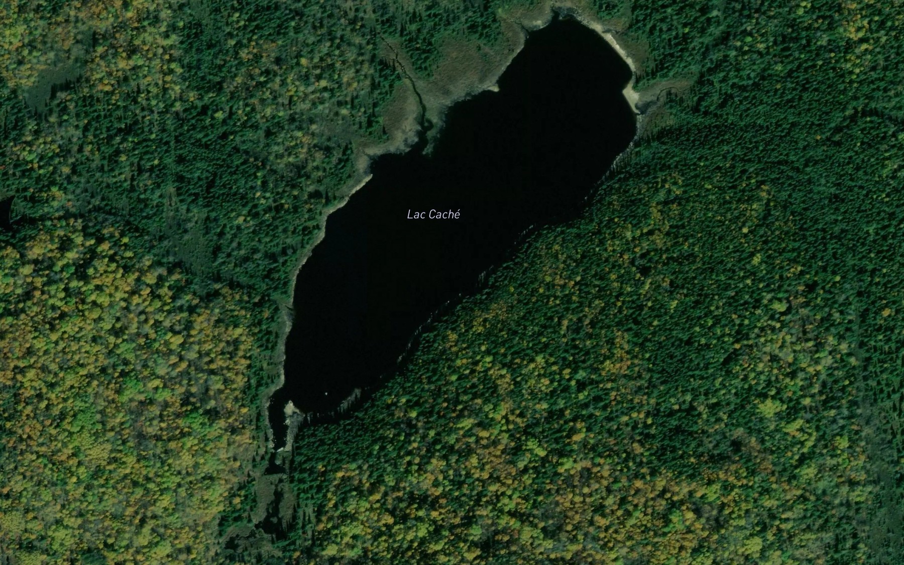 Satellite map of the Lac Cache