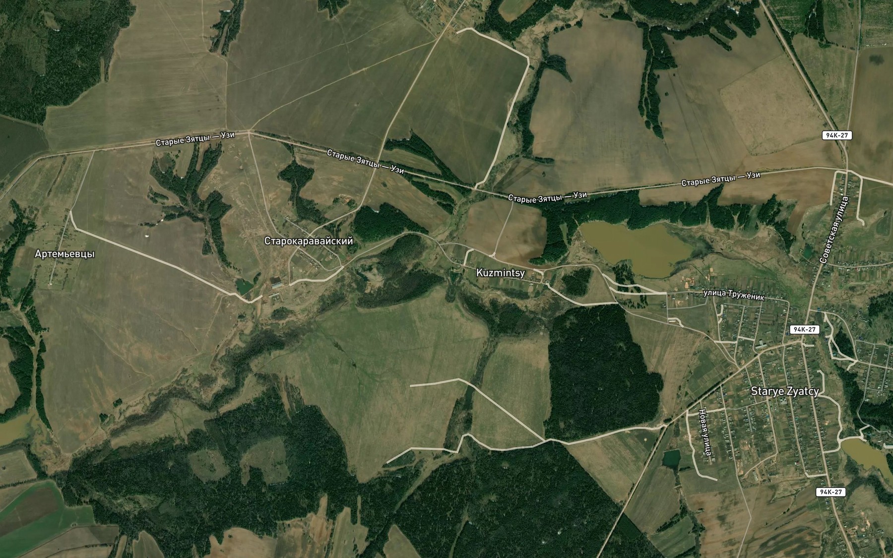 Satellite map of the Karavayka