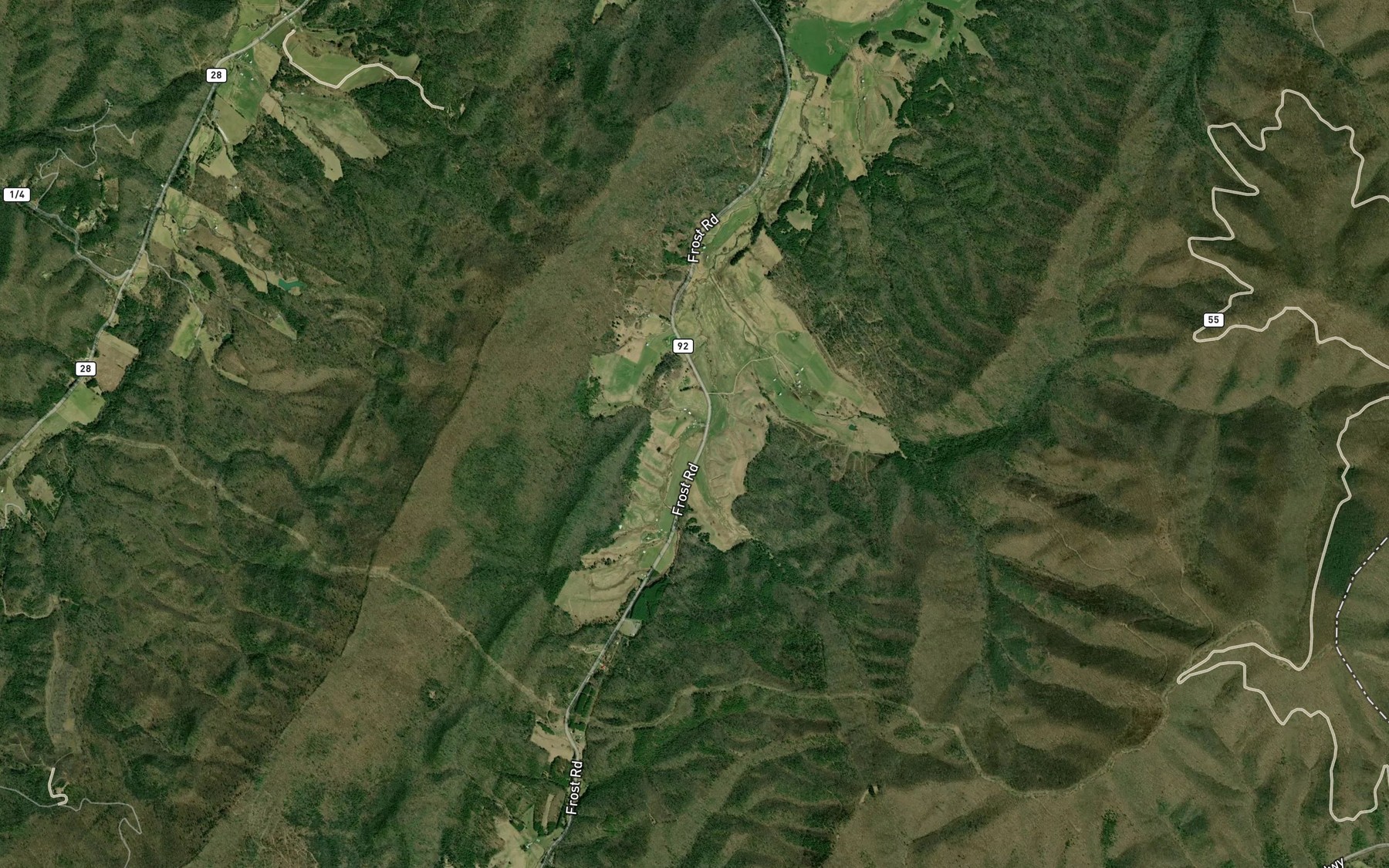 Satellite map of the Chocklett Spring
