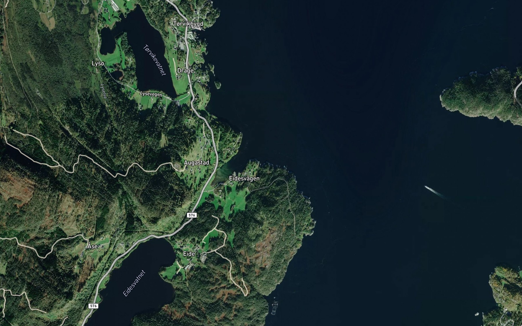 Satellite map of the Krossvikane