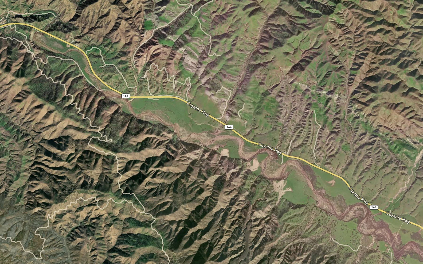 Satellite map of the Sycamore Creek