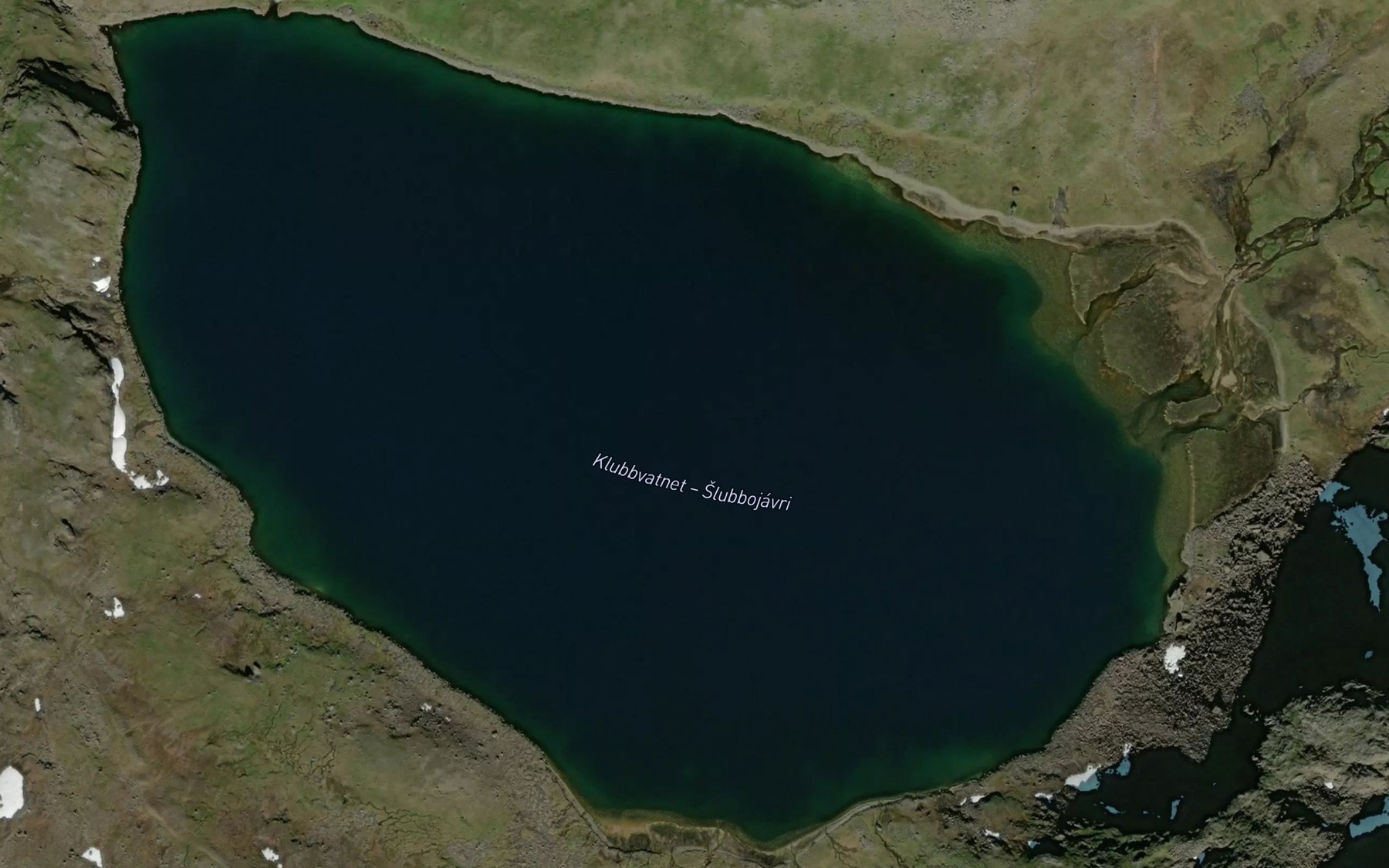 Satellite map of the Klubbvatnet