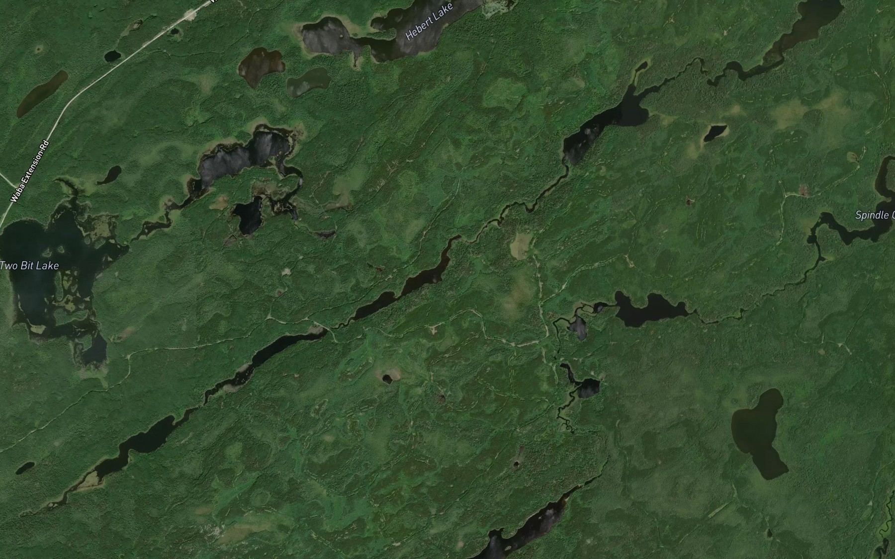 Satellite map of the Two Bit Creek