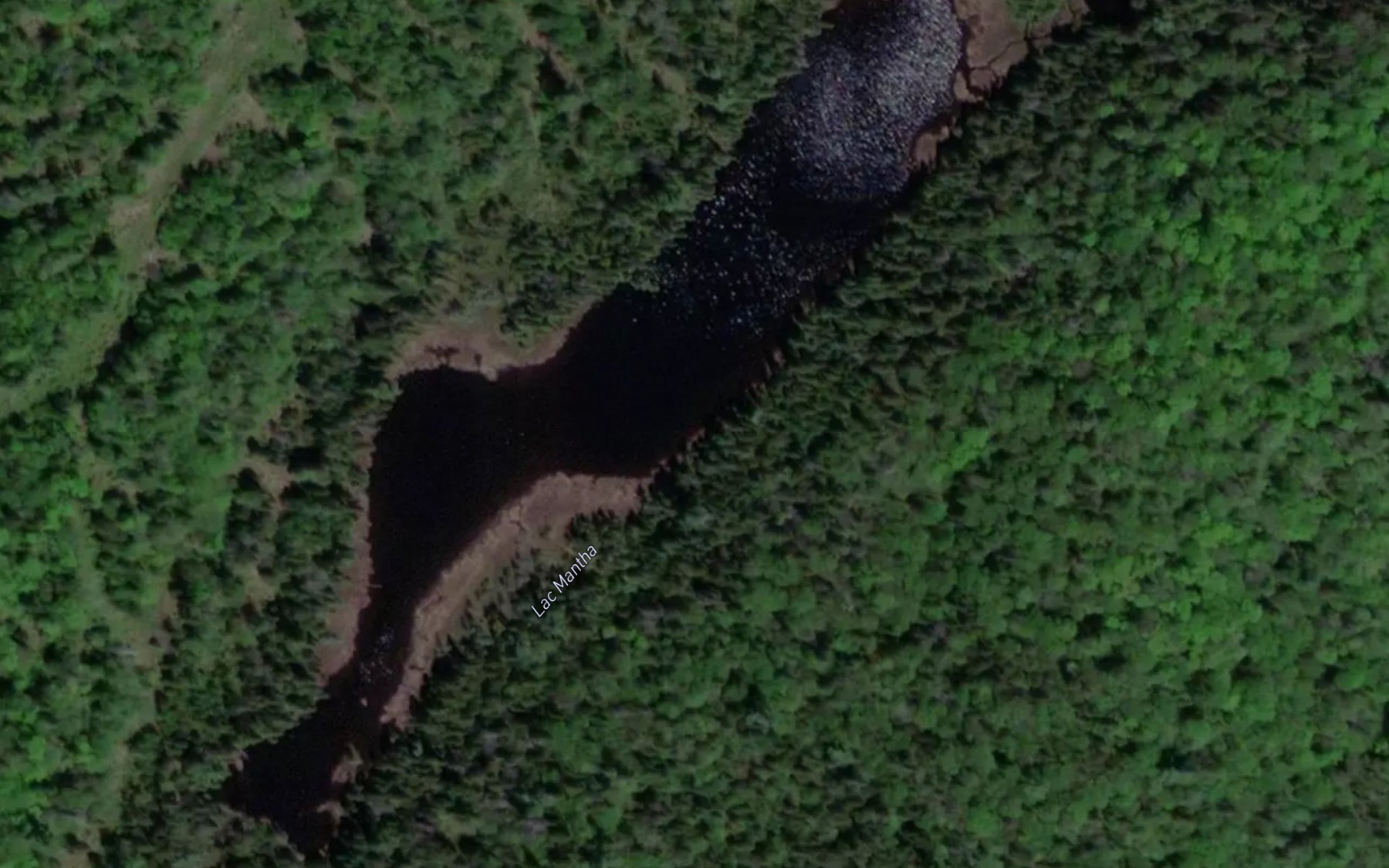 Satellite map of the Lac Mantha