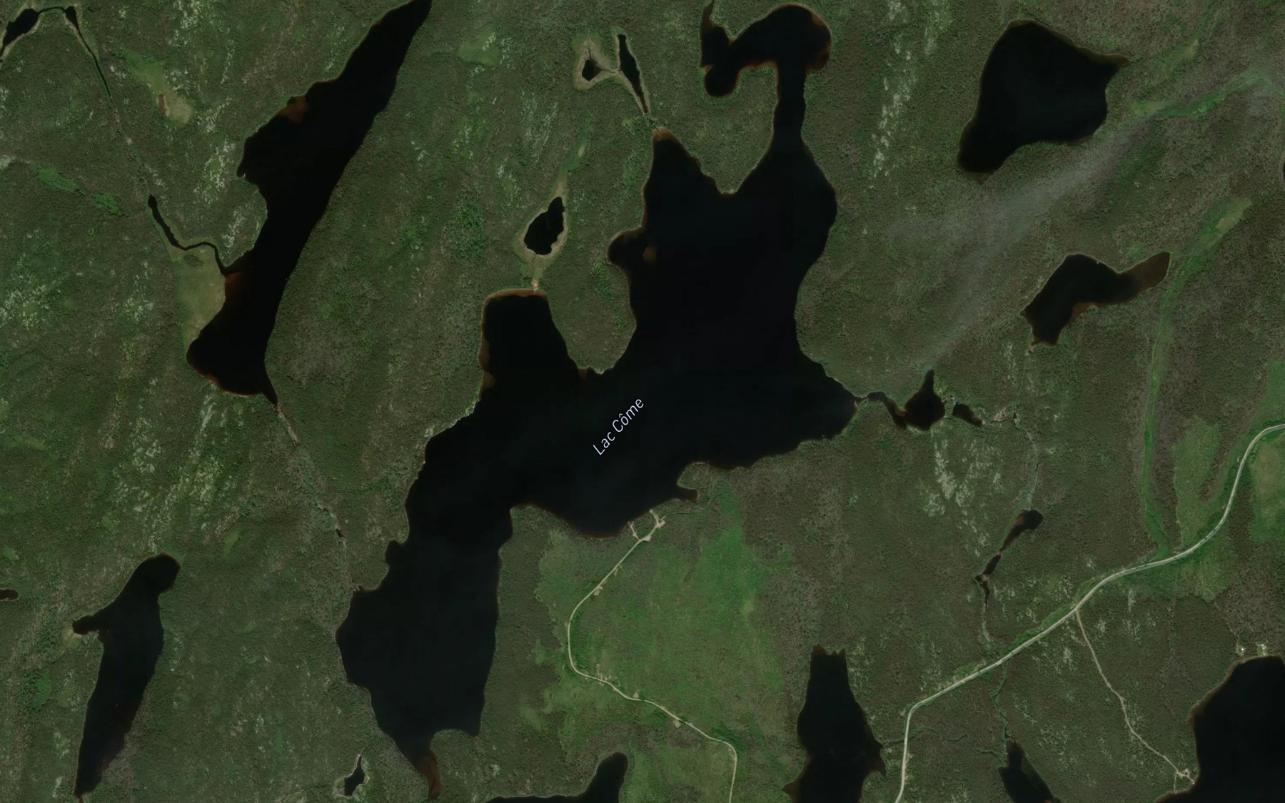 Satellite map of the Lac Come