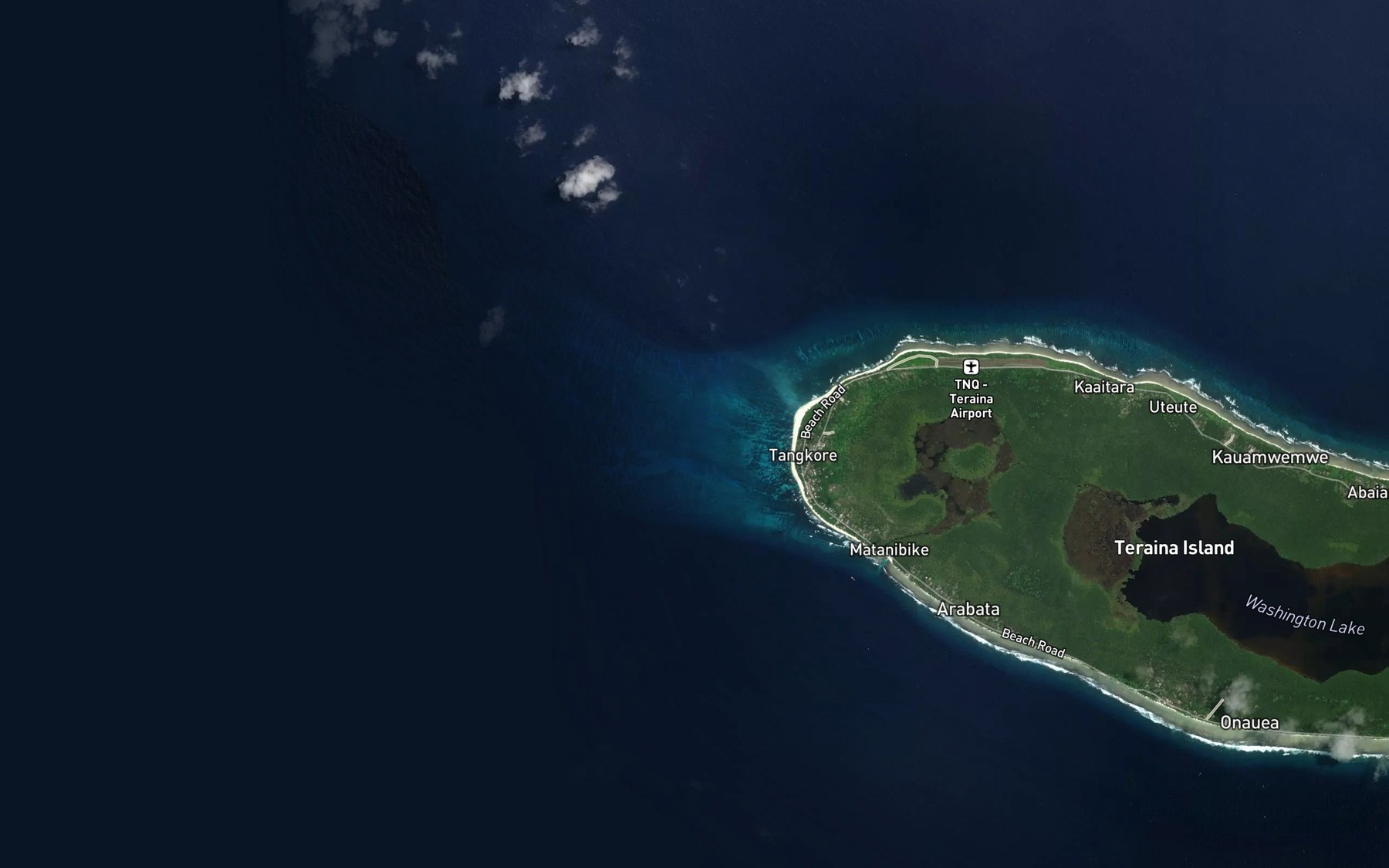 Satellite map of the Teraina Anchorage