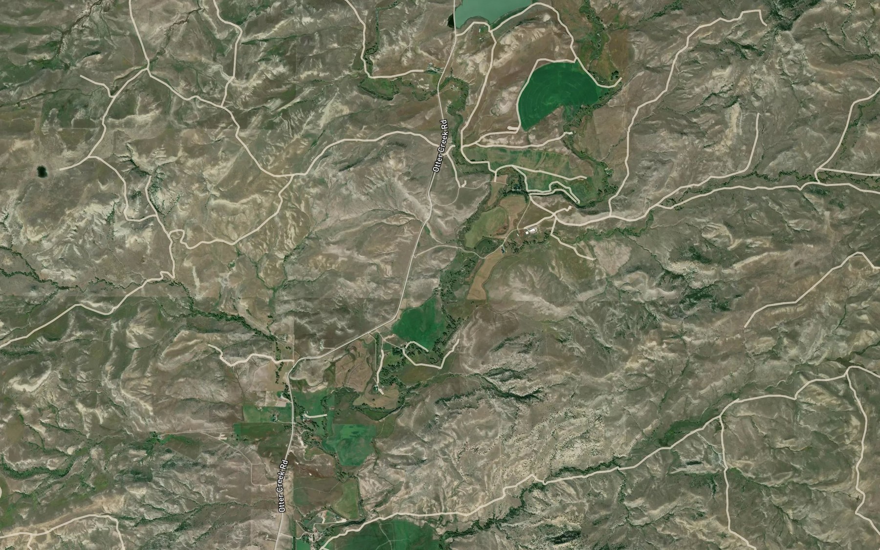 Satellite map of the Tenmile Ditch