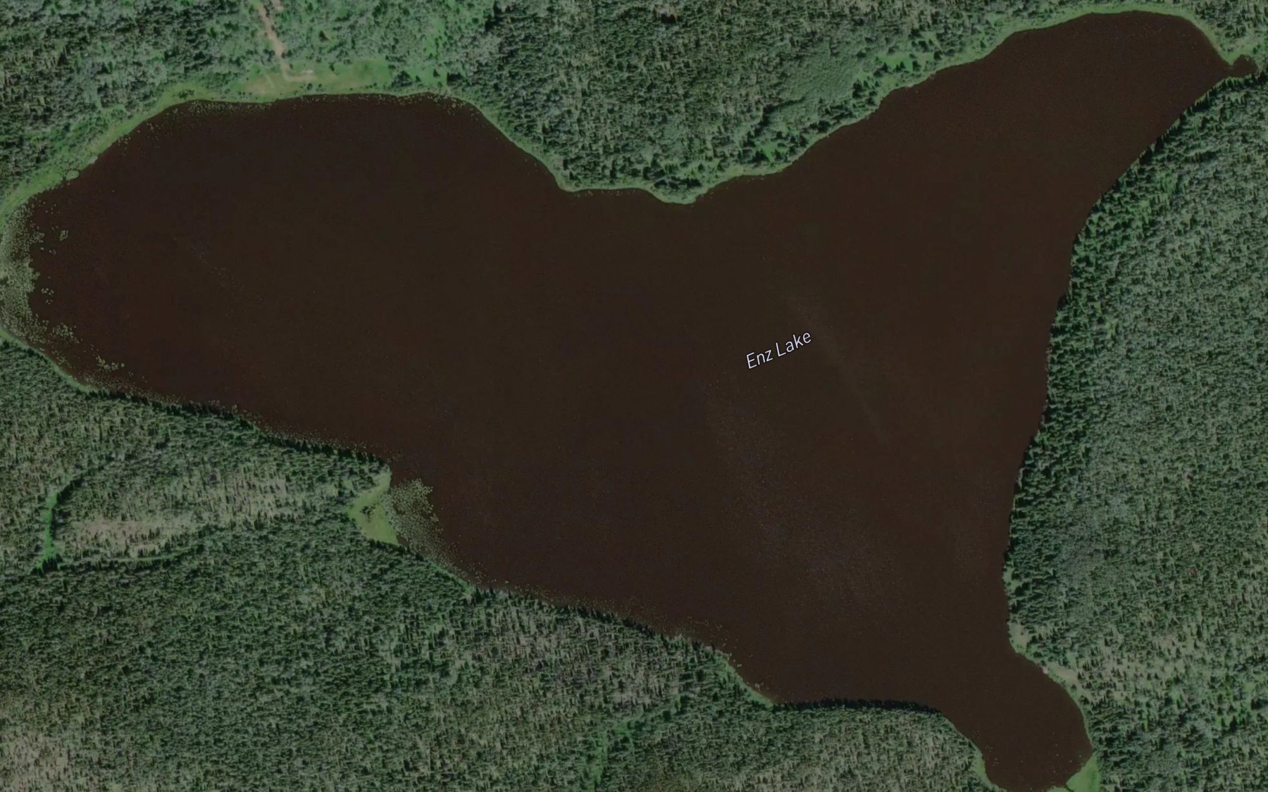 Satellite map of the Enz Lake