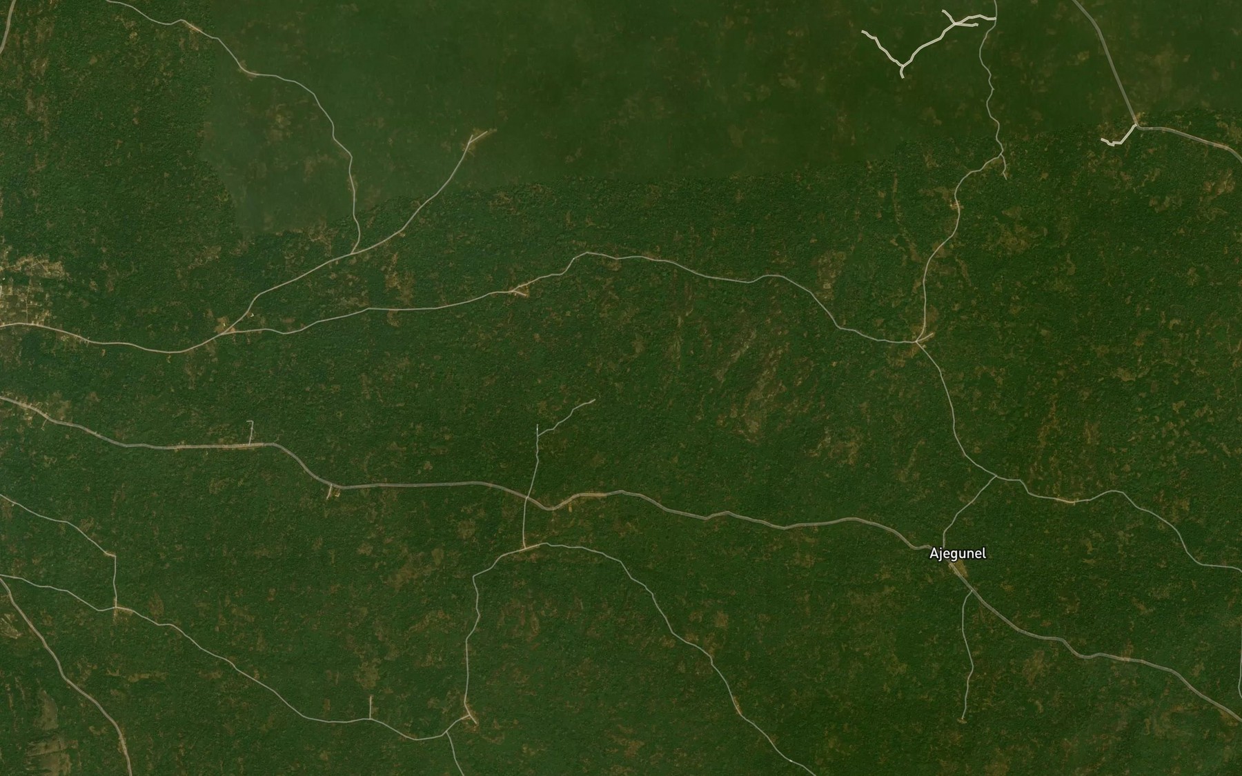 Satellite map of the Oto River