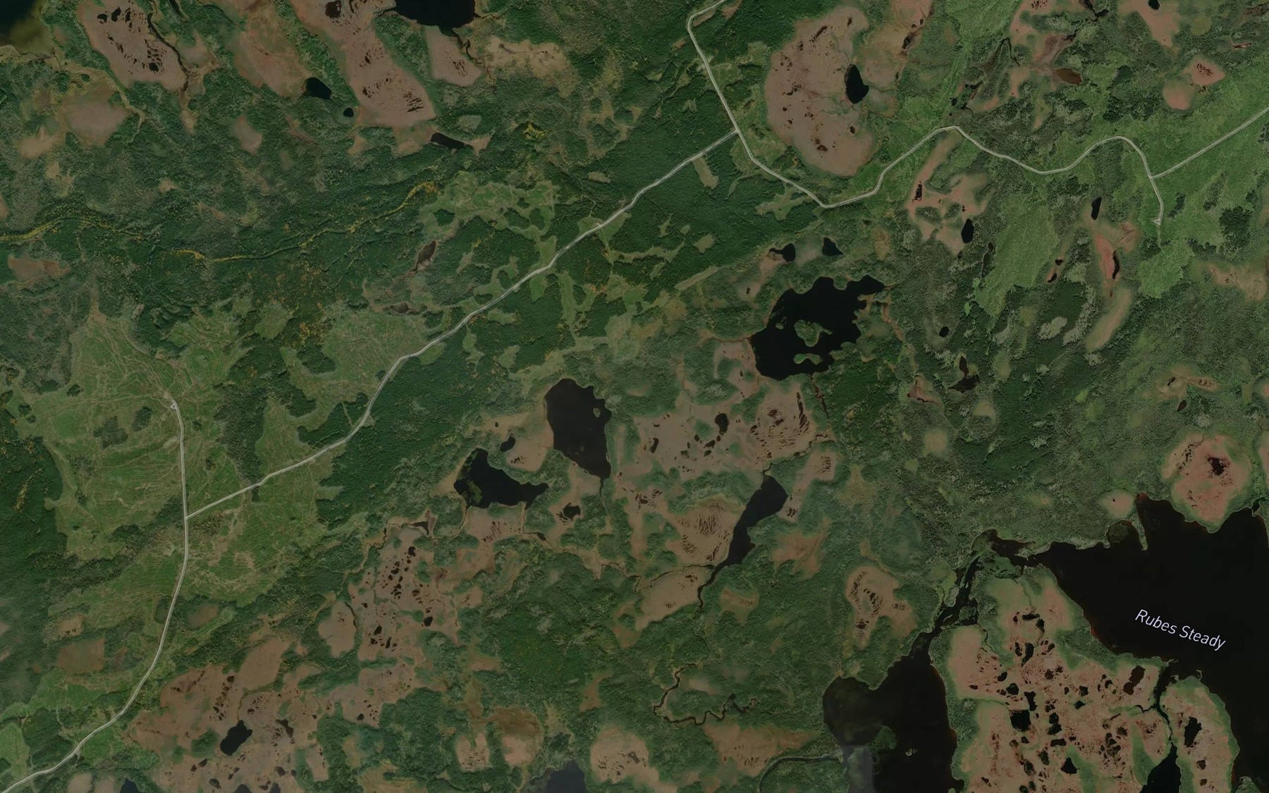 Satellite map of the Mitchells Pond