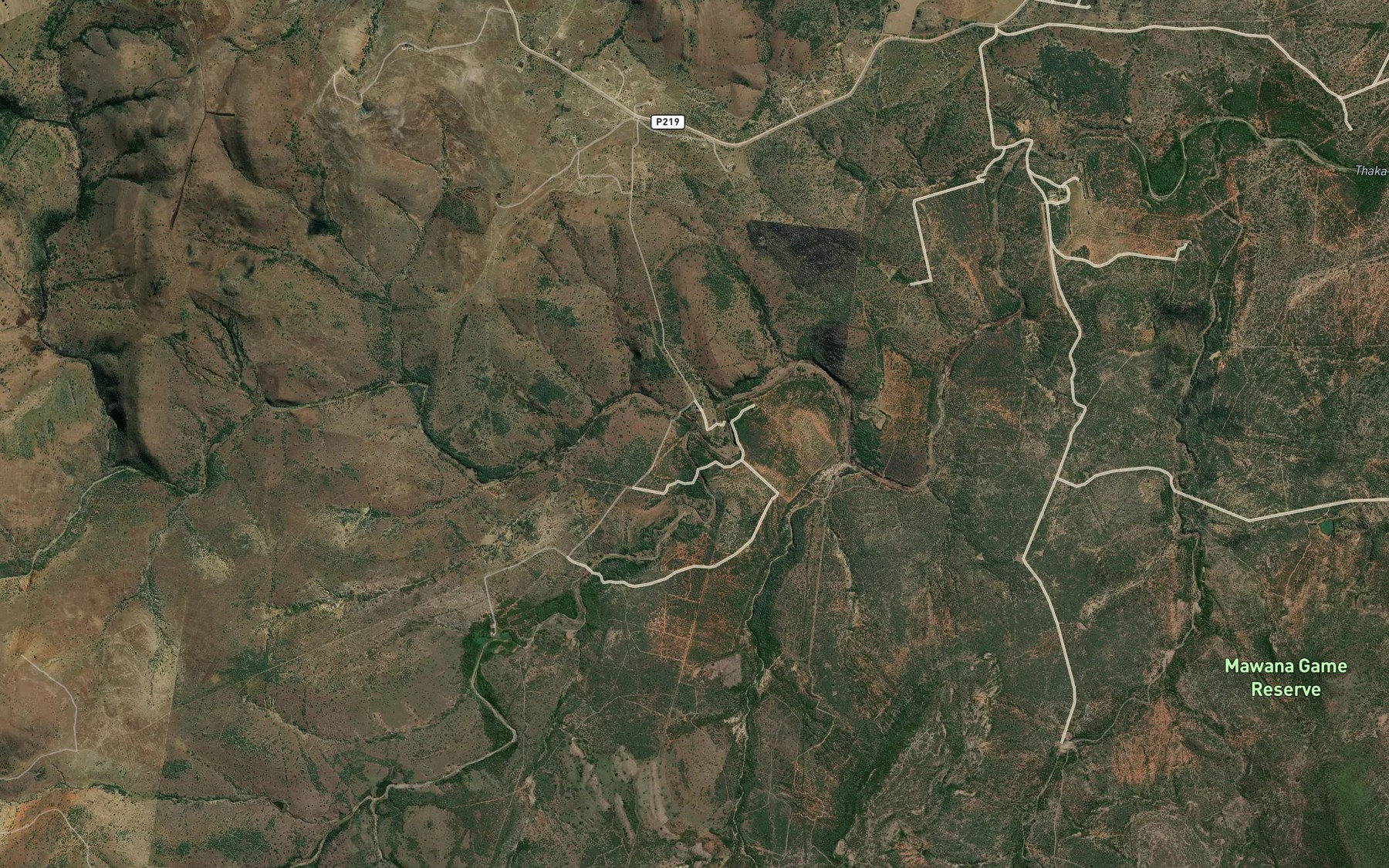 Satellite map of the Hlangabende