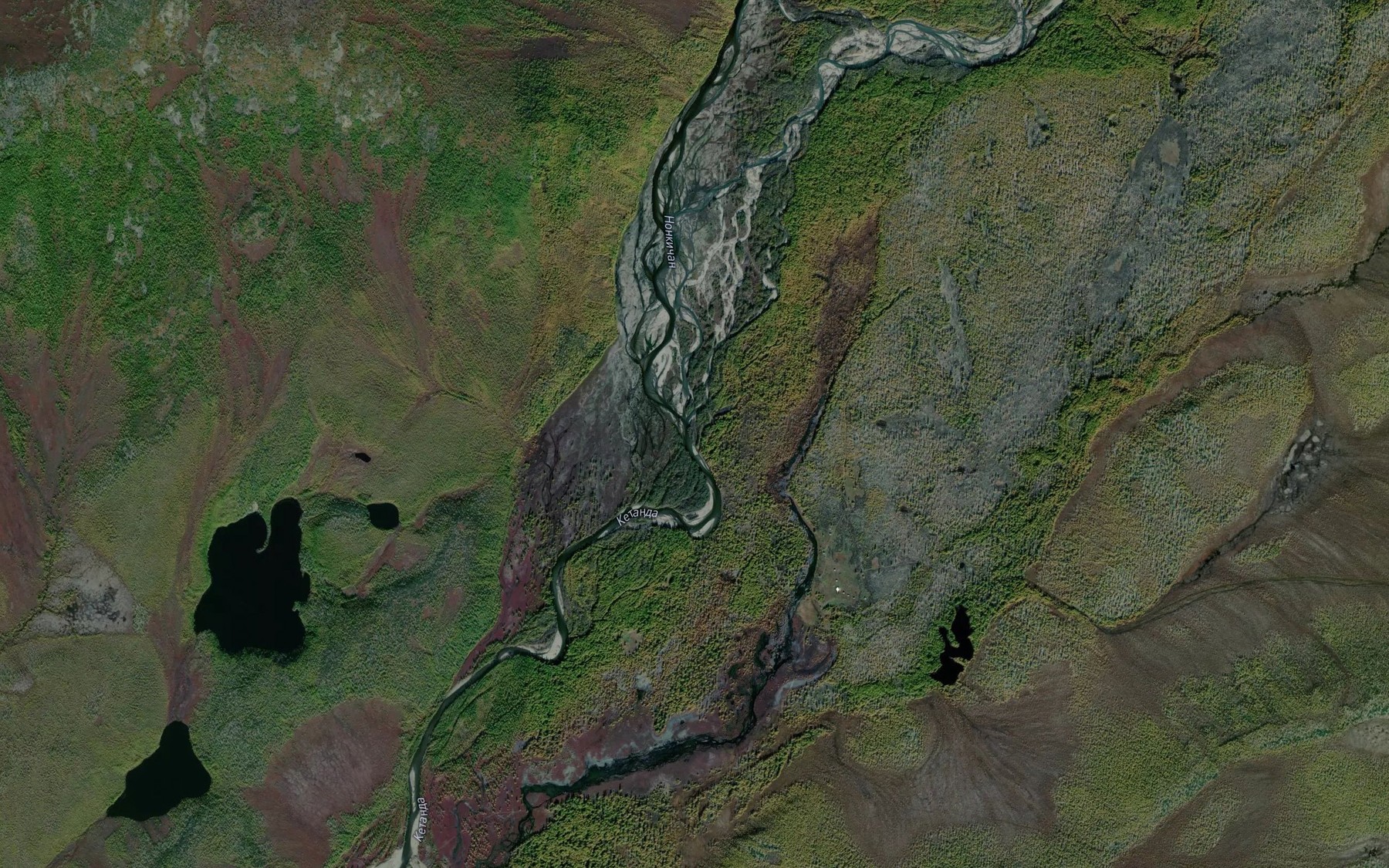 Satellite map of the Burgali