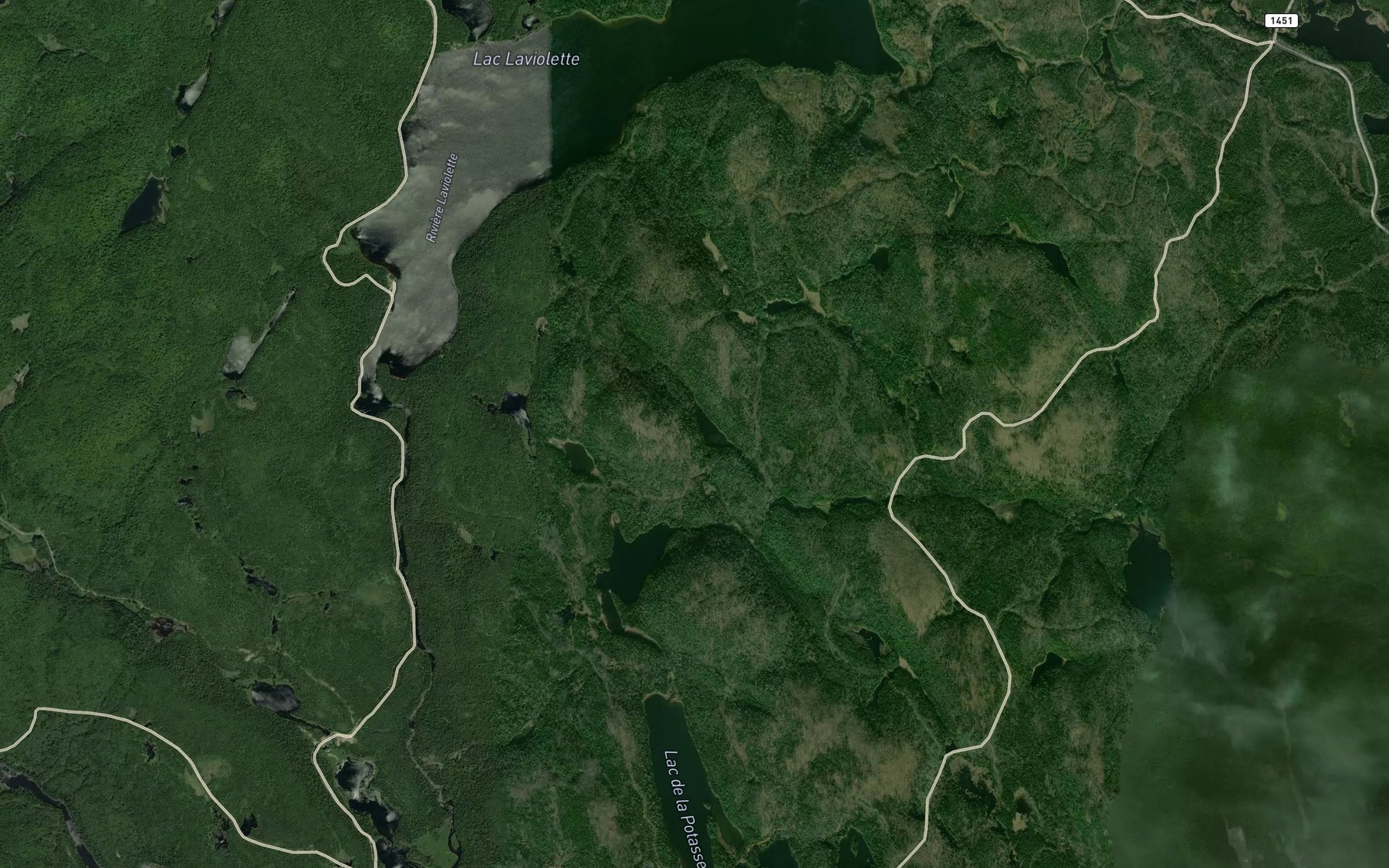 Satellite map of the Lac Noel