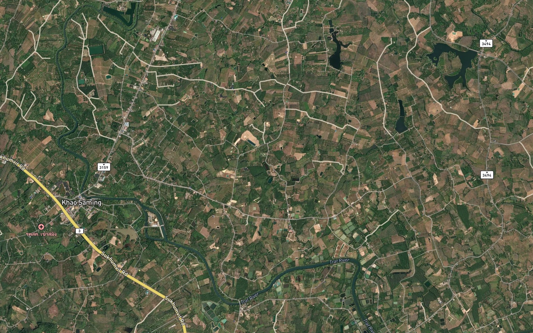 Satellite map of the Nong Nam Khem