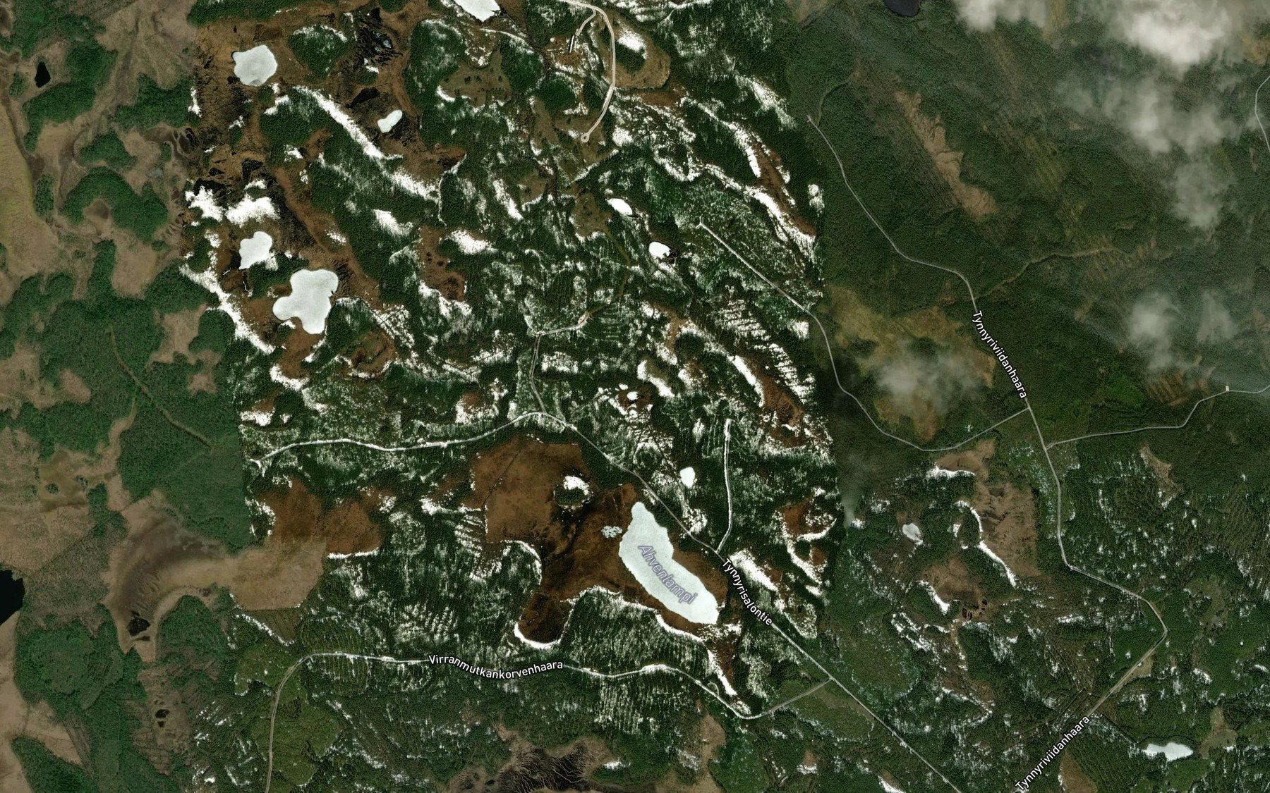 Satellite map of the Haukkalammit