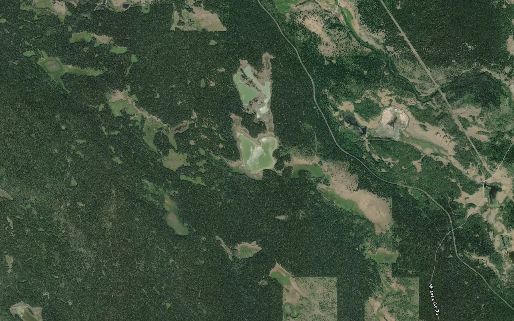Satellite map of the Goose Lake