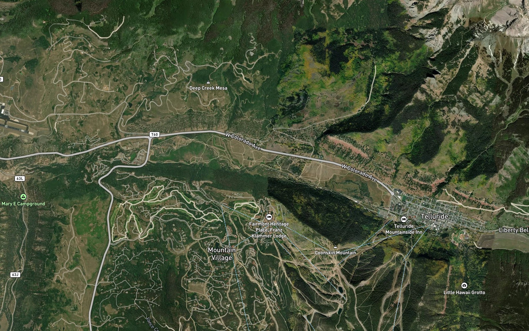 Satellite map of the Mill Creek