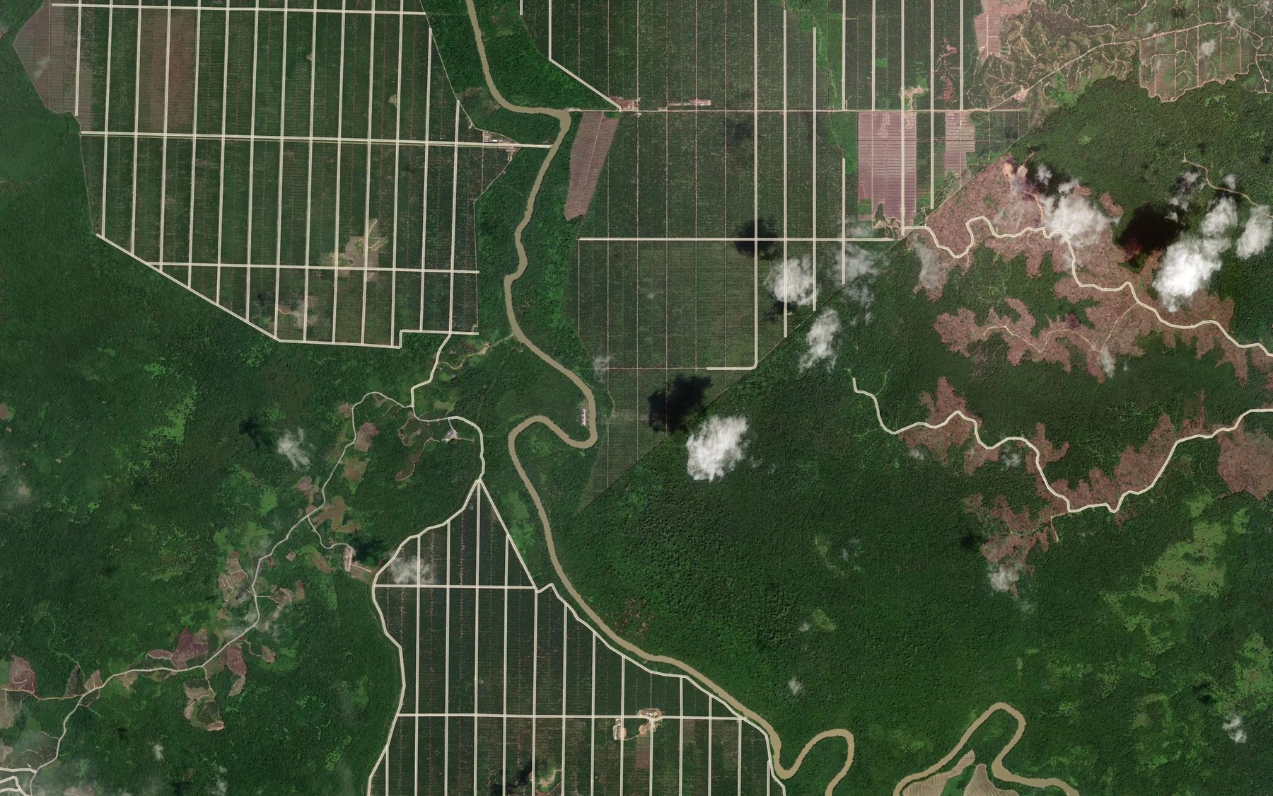Satellite map of the Sungai Bita