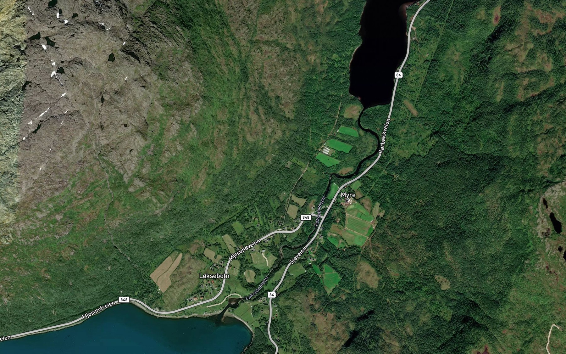 Satellite map of the Sauelva