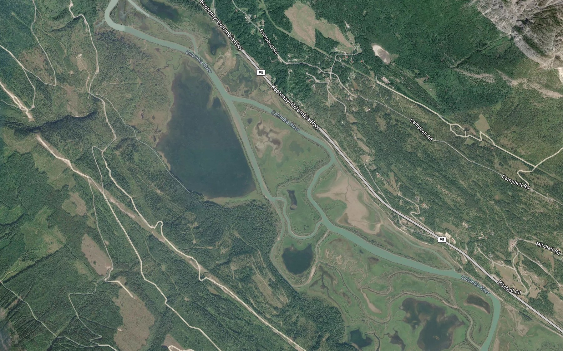 Satellite map of the Pagliaro Creek