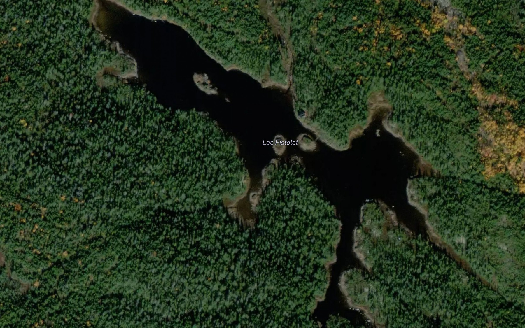 Satellite map of the Lac Pistolet