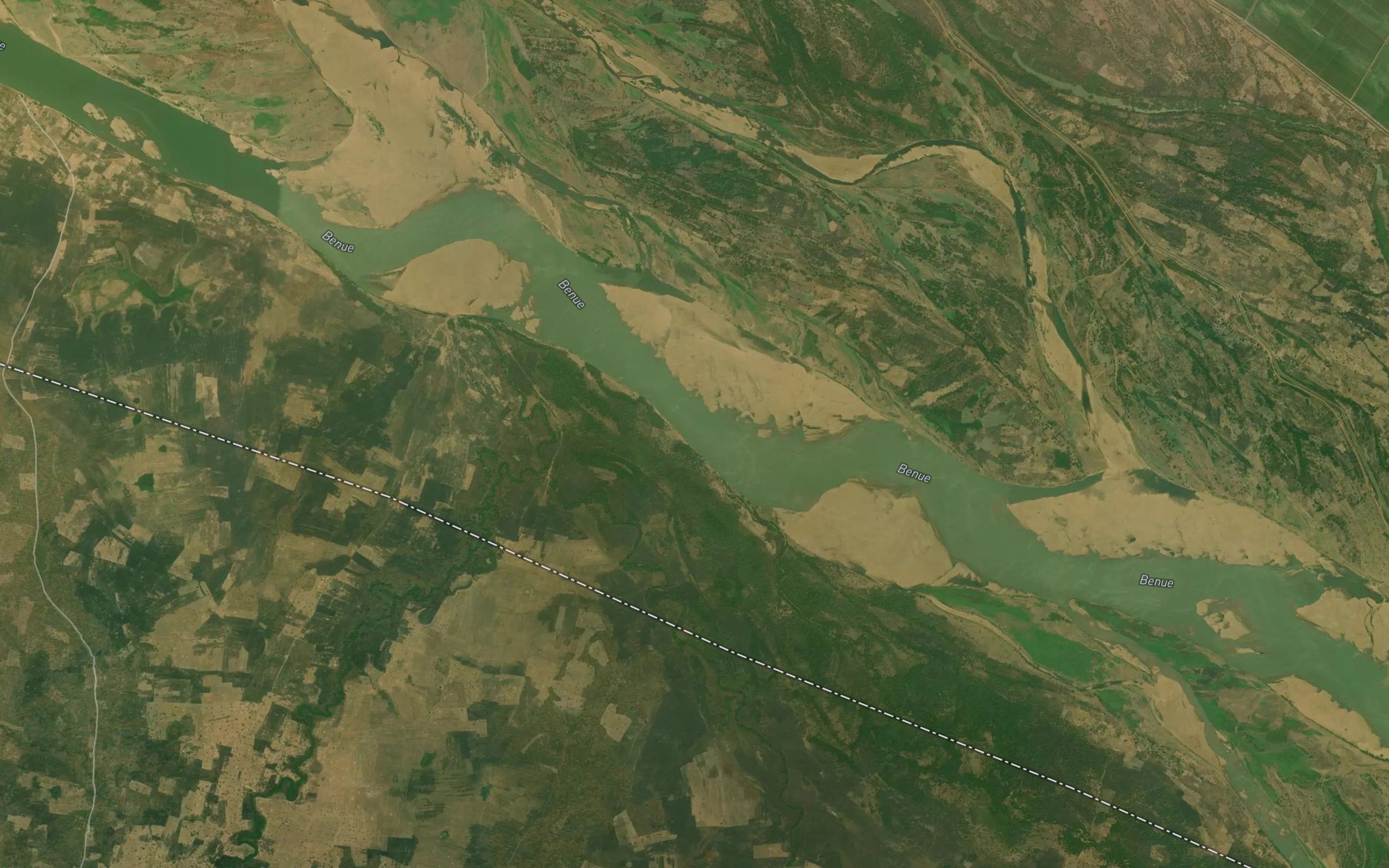 Satellite map of the River Gwer
