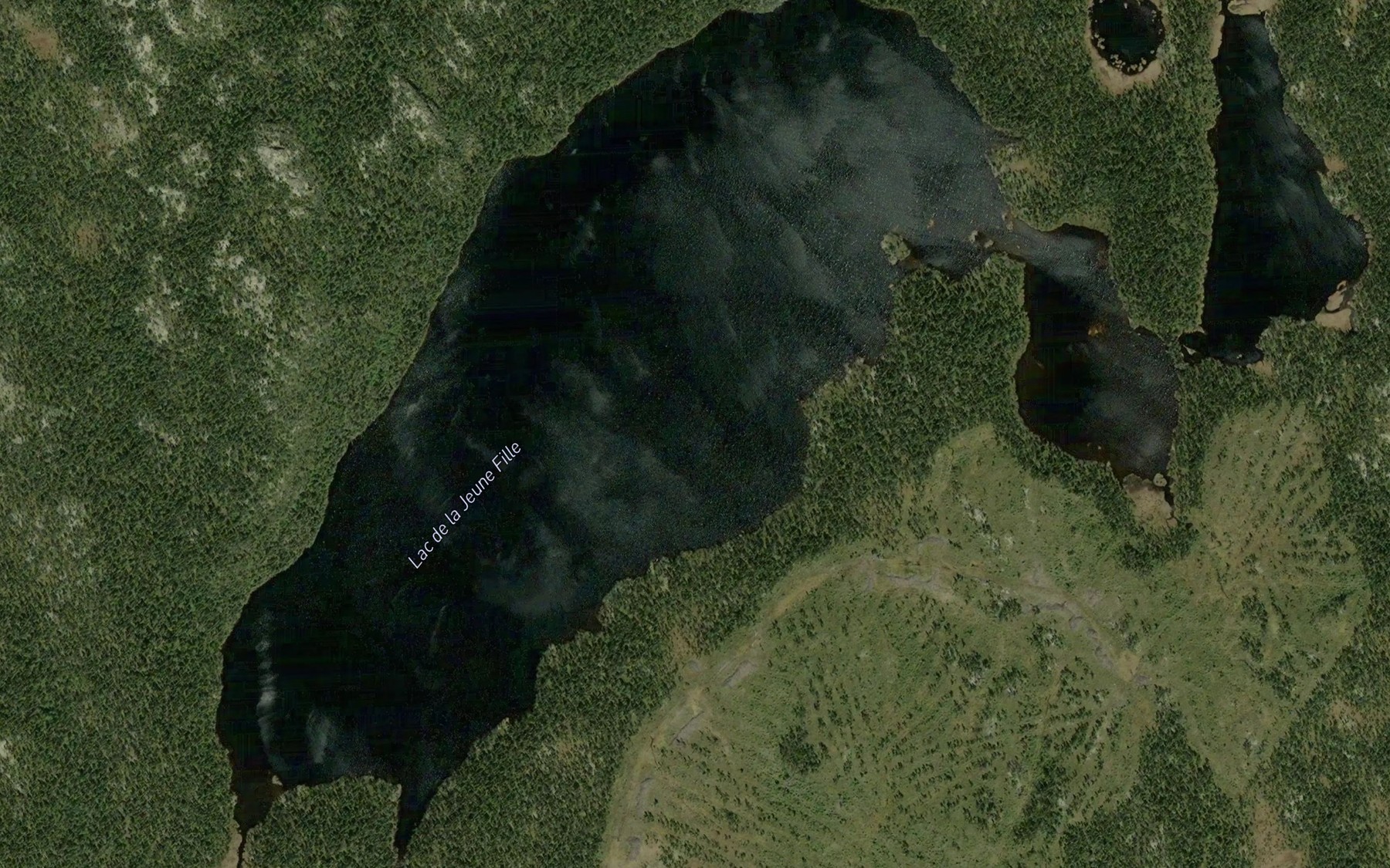 Satellite map of the Lac de la Jeune Fille