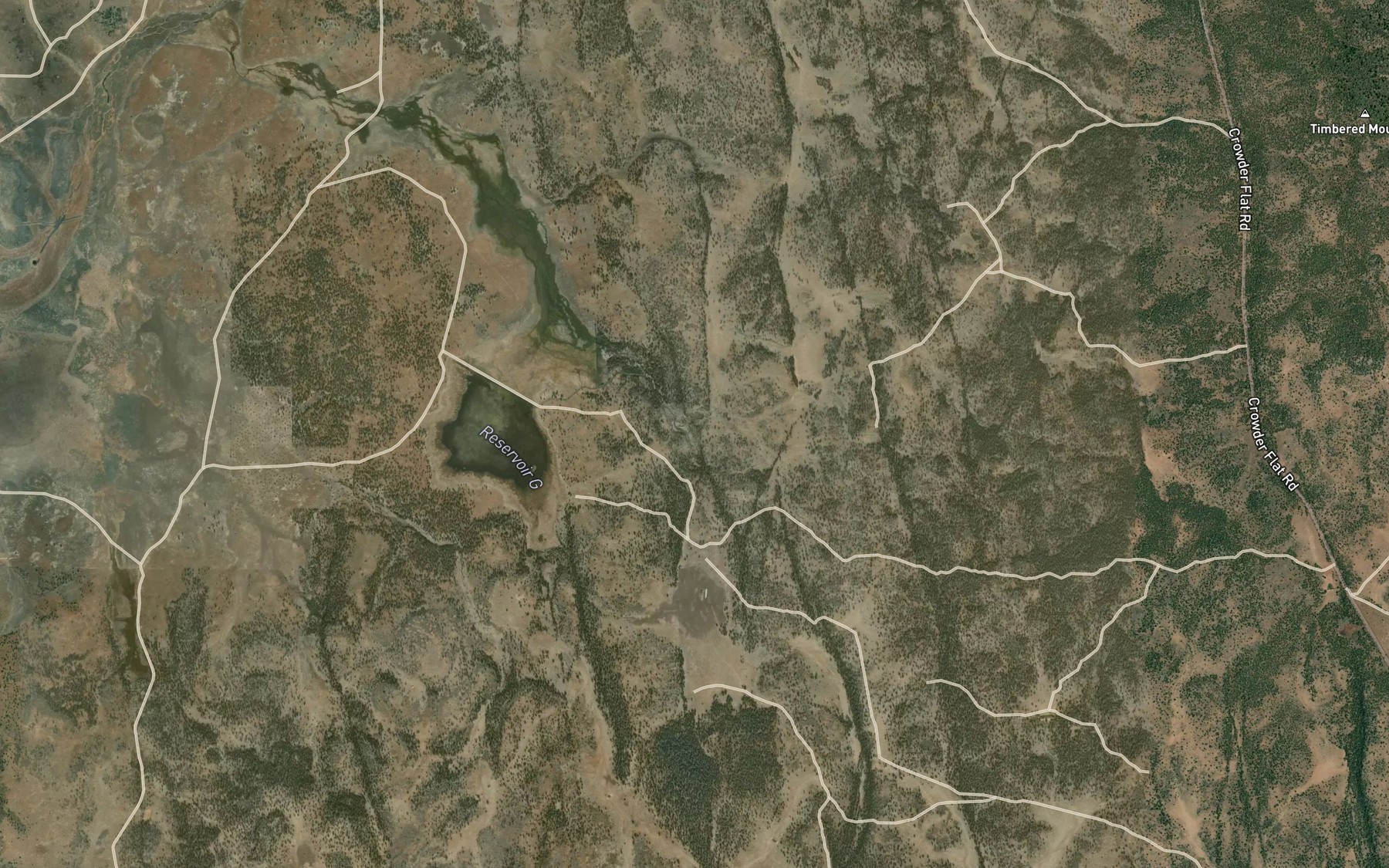 Satellite map of the Bottle Spring