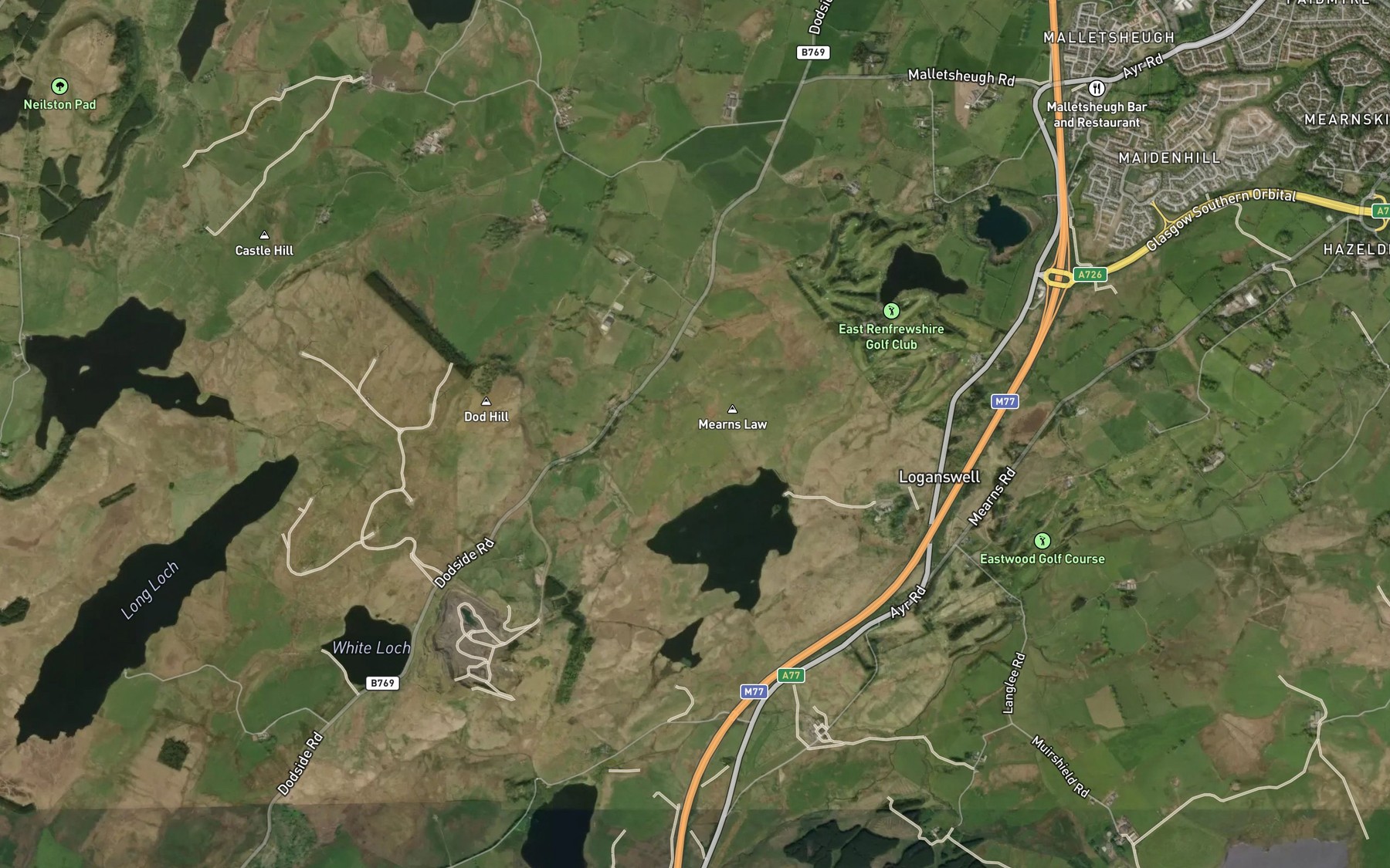 Satellite map of the Brother Loch