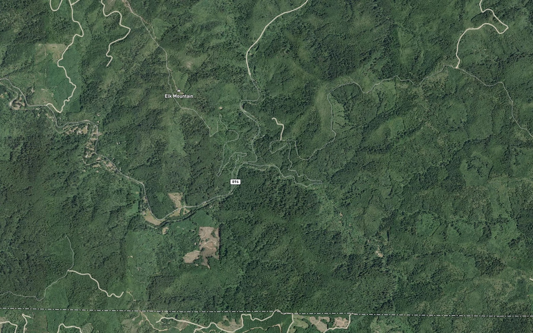 Satellite map of the Bear Creek