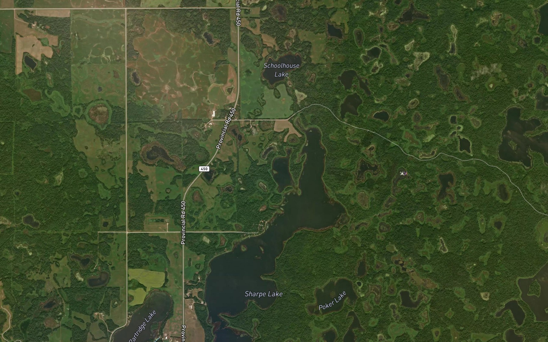 Satellite map of the Martin Lake