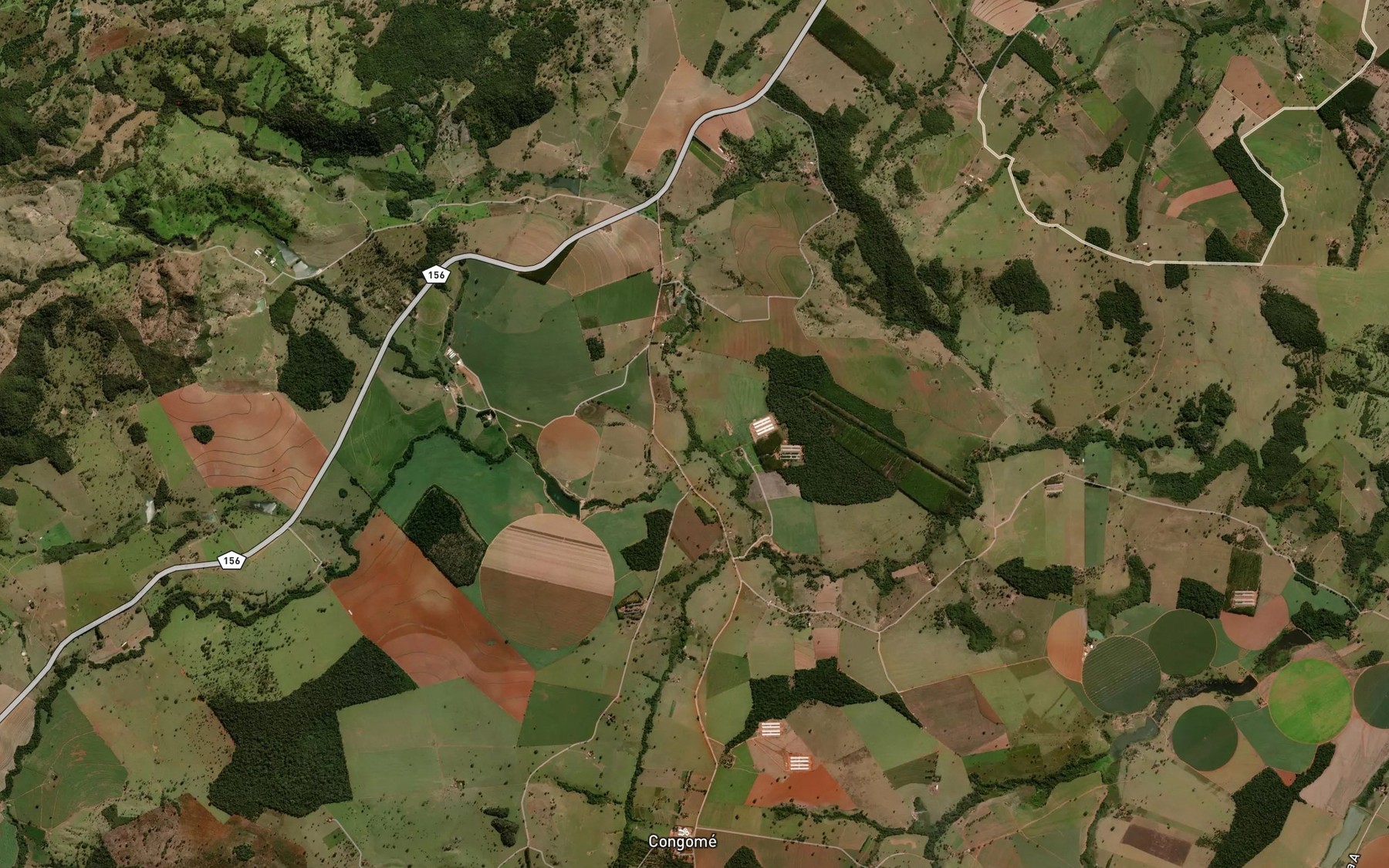 Satellite map of the Corrego Chicha