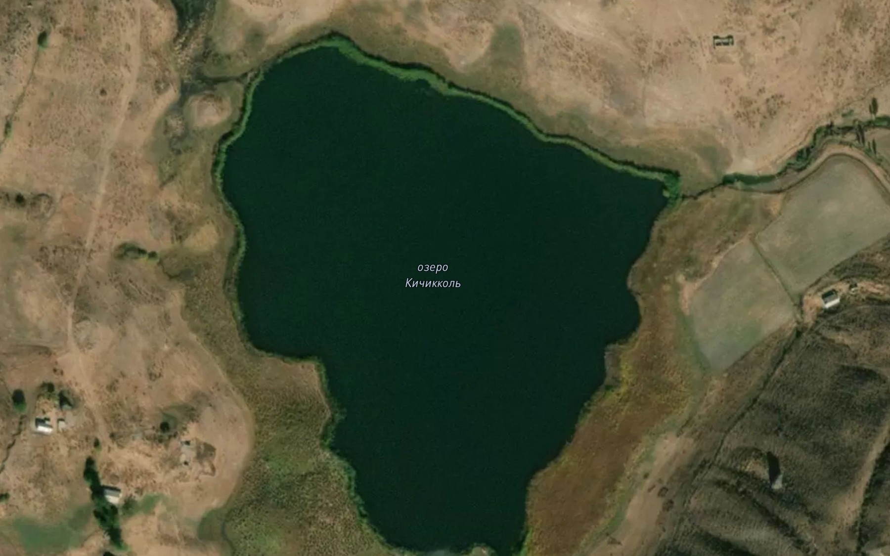 Satellite map of the Ozero Kichikkol'