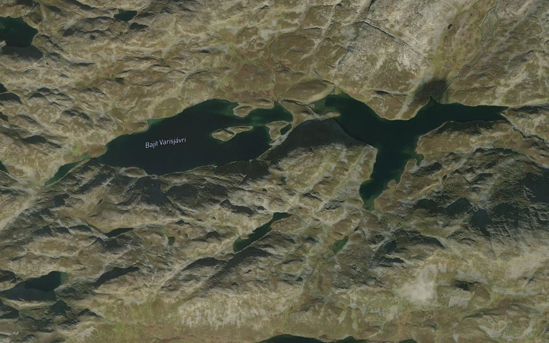 Satellite map of the Fjellvatnan