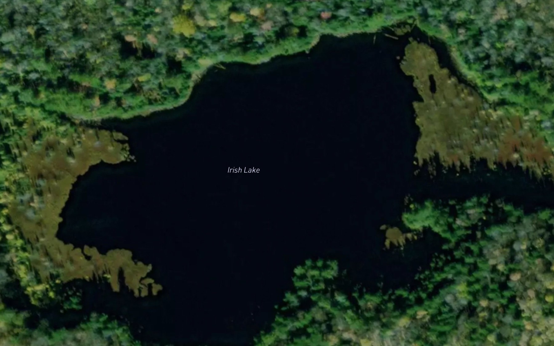 Satellite map of the Irish Lake