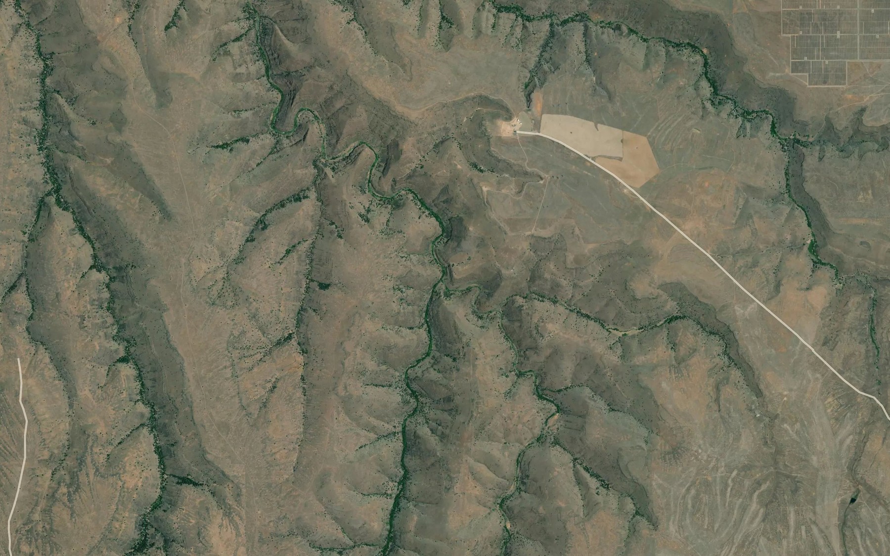 Satellite map of the Cottonwood Creek