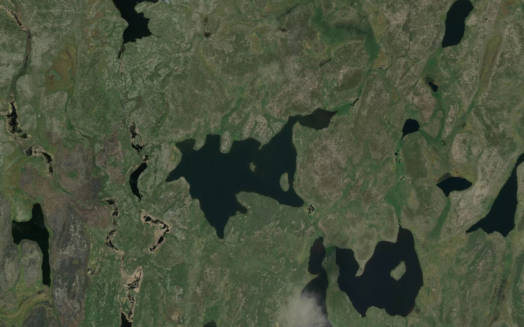 Satellite map of the Bynski Lake