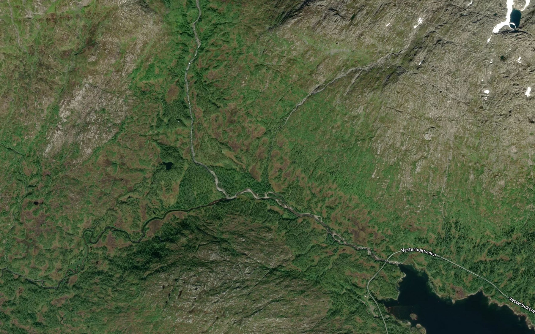 Satellite map of the Storbekken