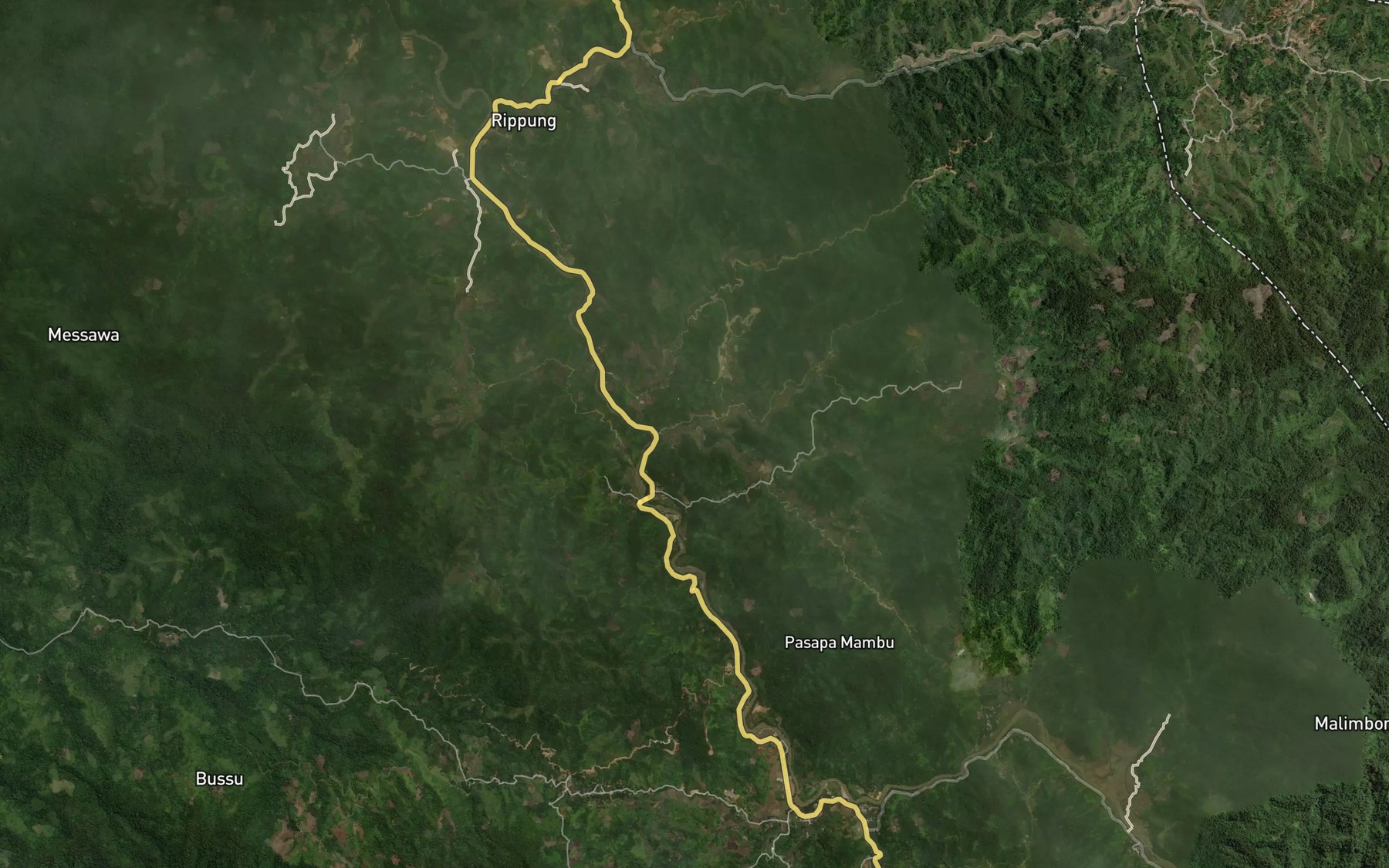 Satellite map of the Salu Bungin
