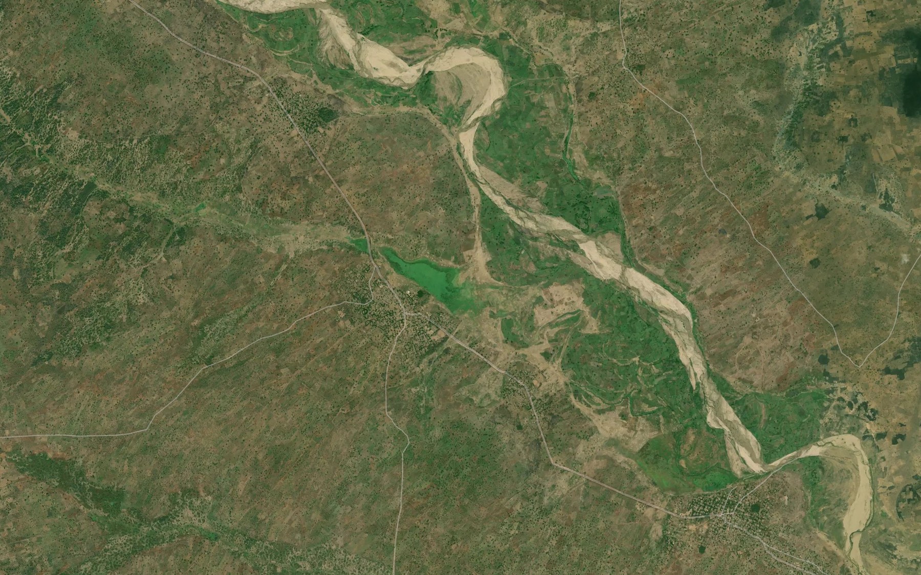 Satellite map of the River Pai