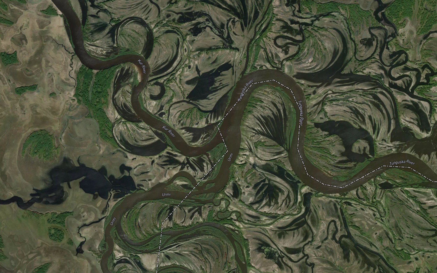Satellite map of the Kur
