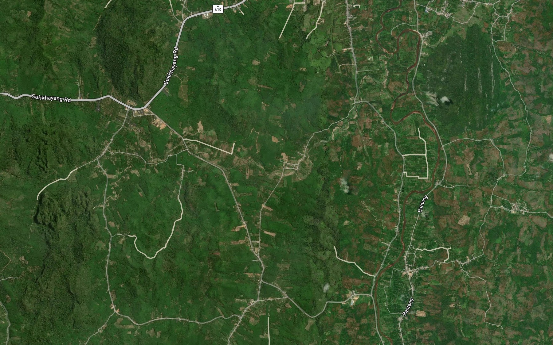 Satellite map of the Khlong Da Lae Wae