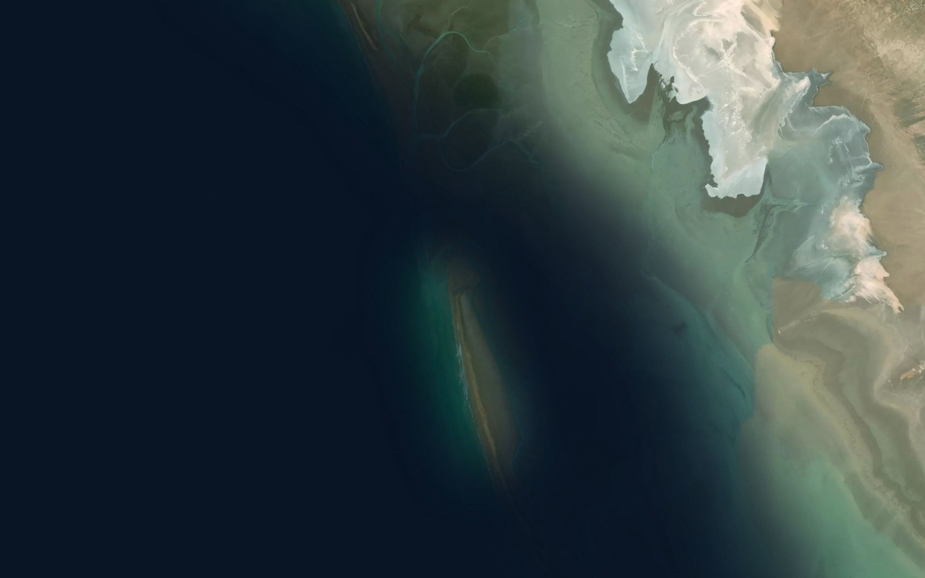 Satellite map of the Khowr-e Shaldun