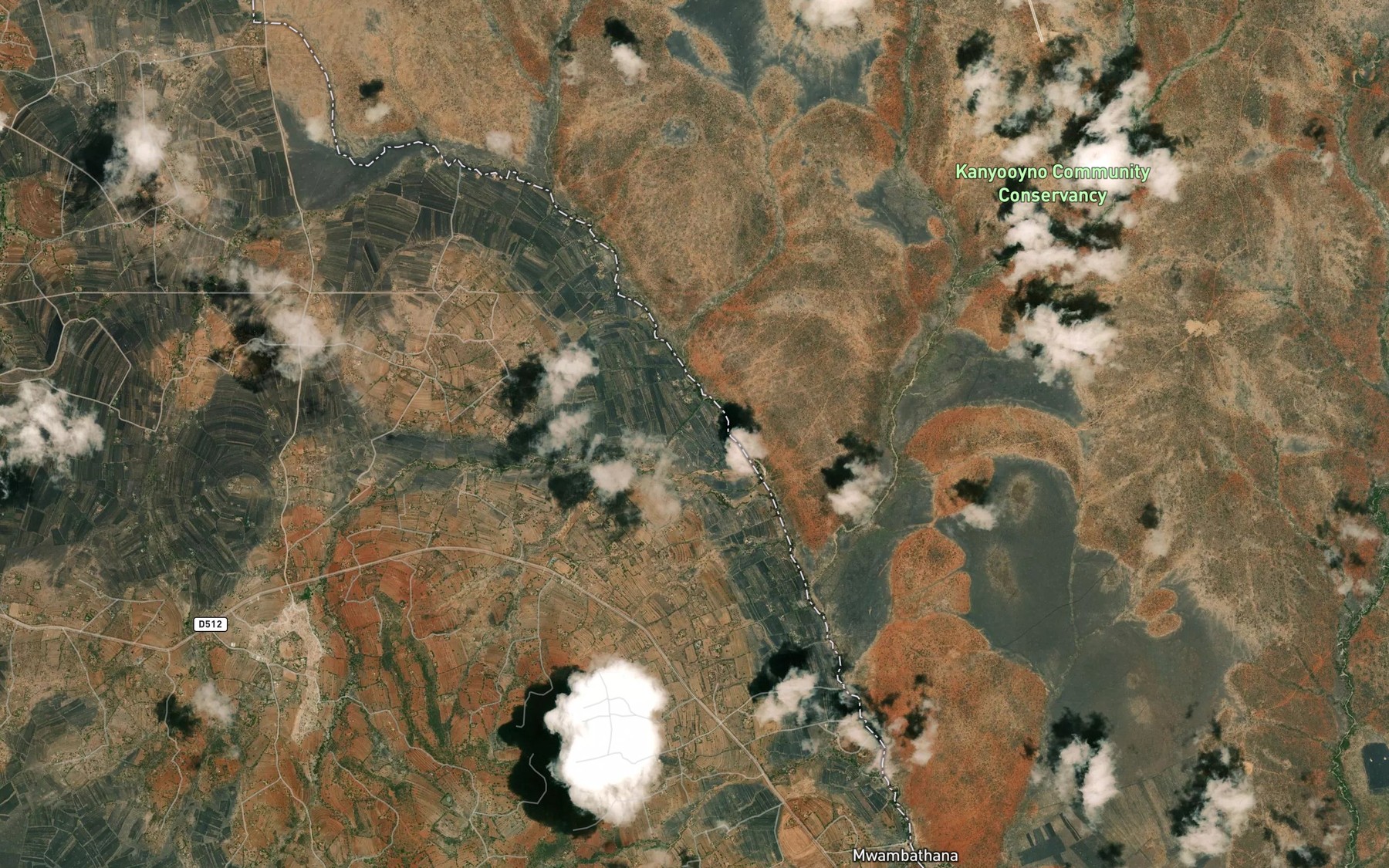 Satellite map of the Matethe