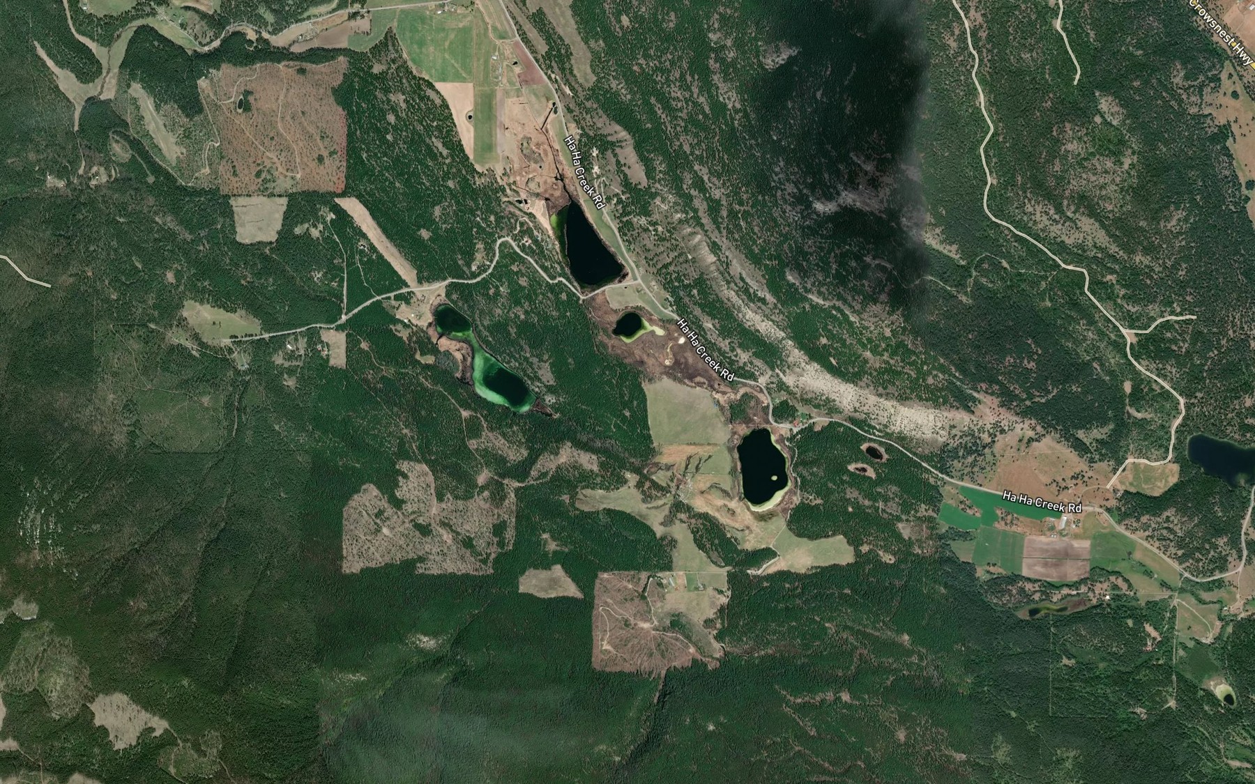 Satellite map of the Edith Creek