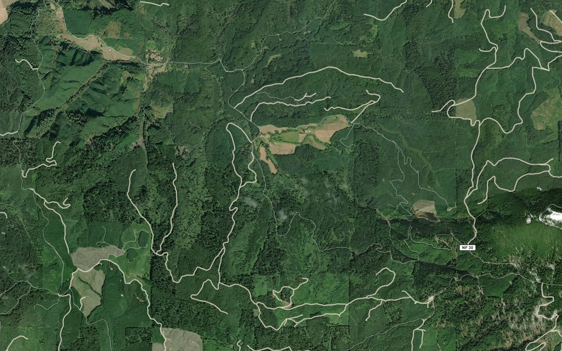 Satellite map of the Beaverdam Creek