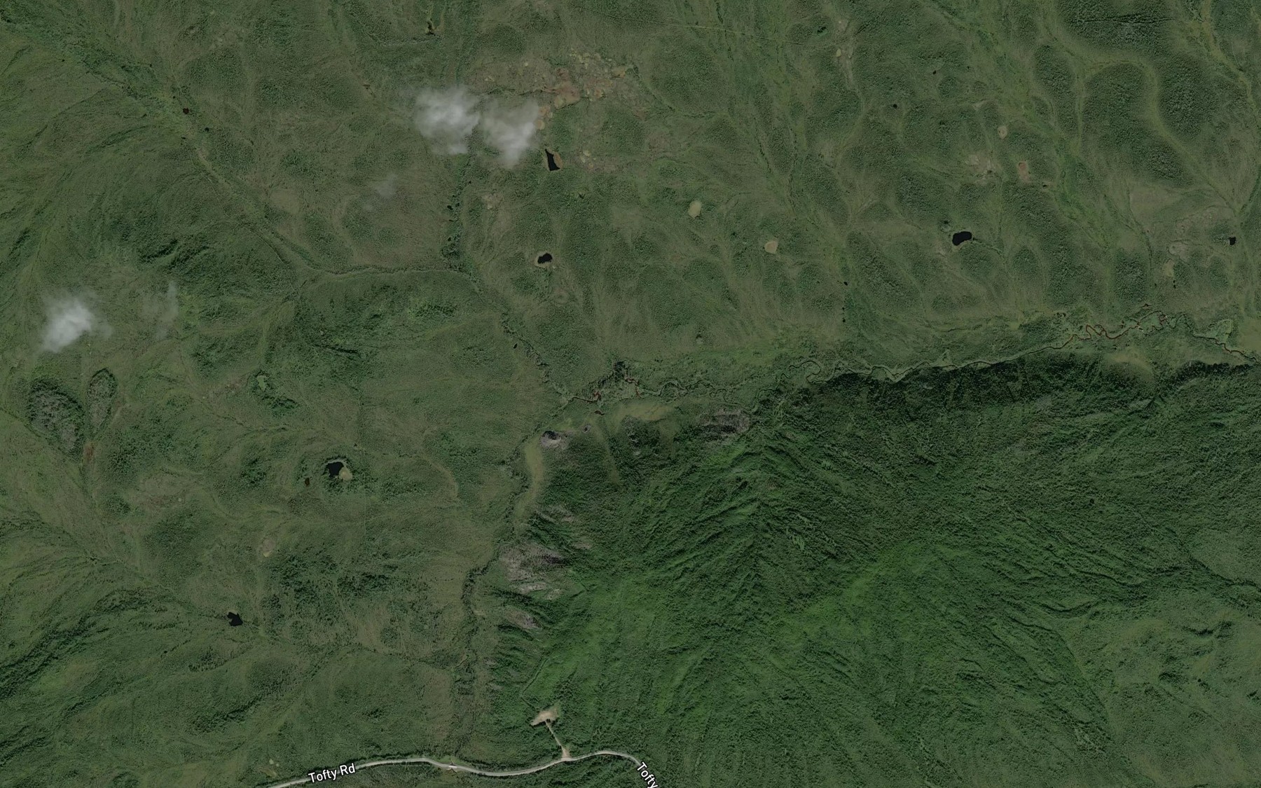 Satellite map of the Blowback Creek