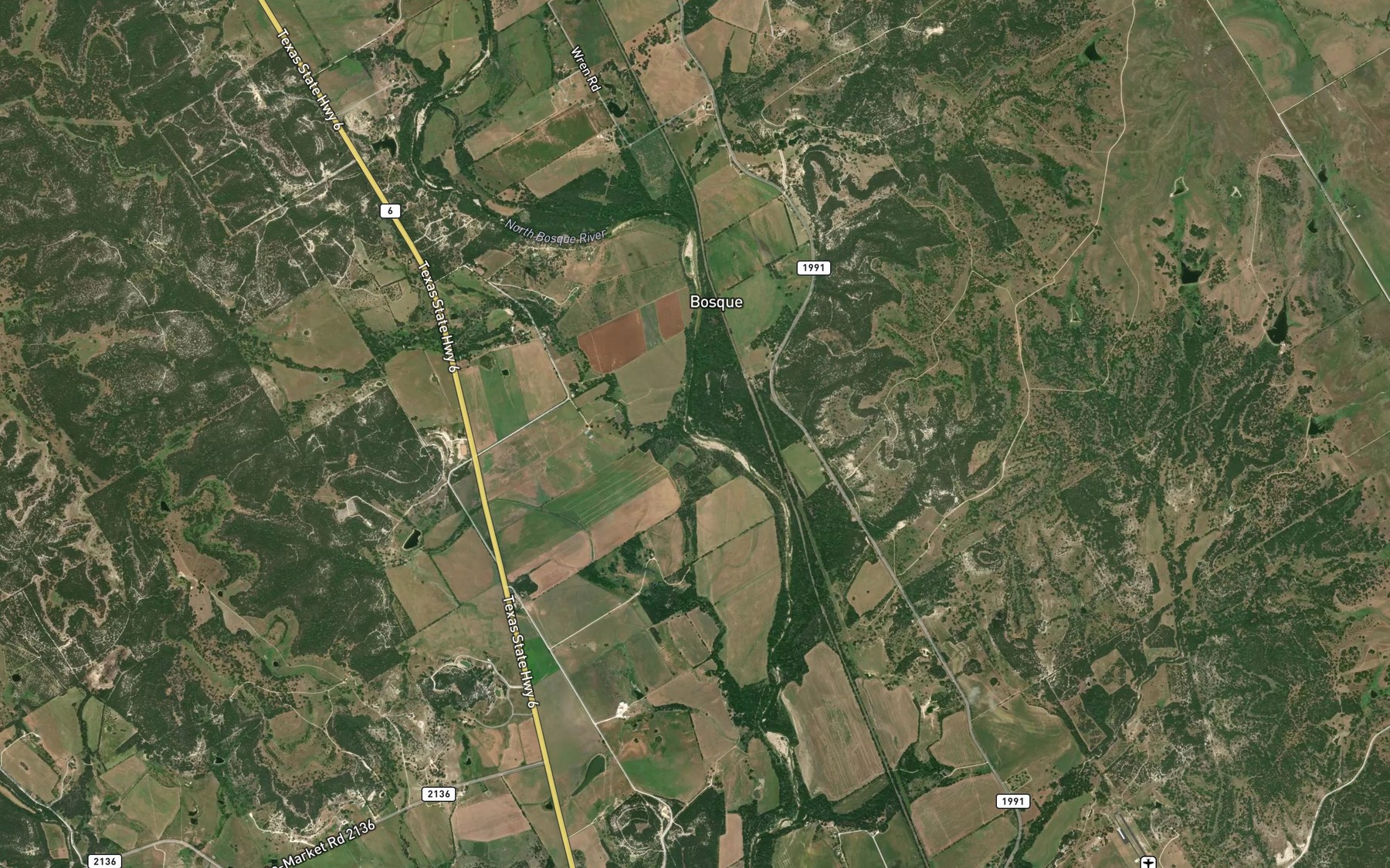 Satellite map of the Schumacher Creek