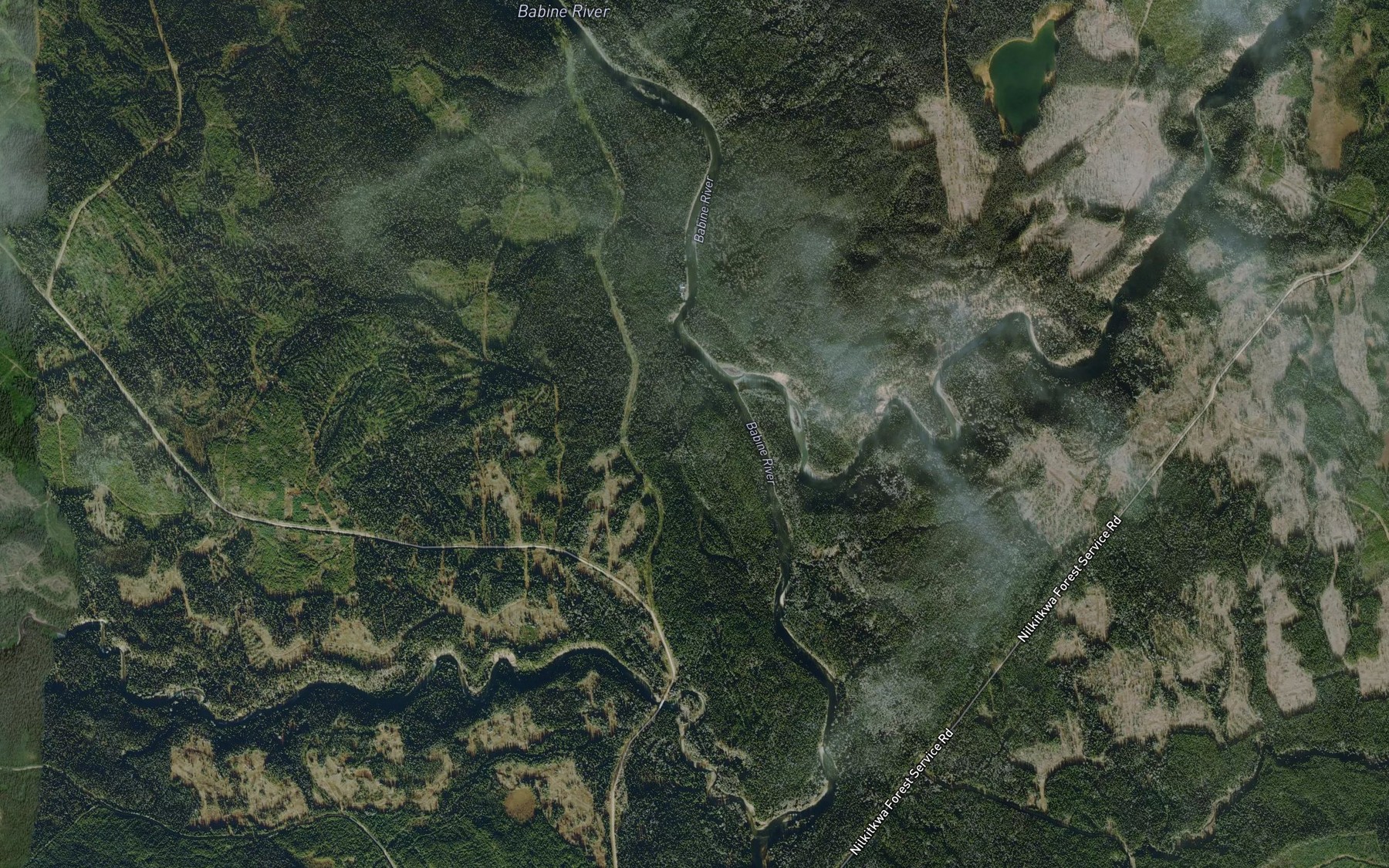 Satellite map of the Nilkitkwa River
