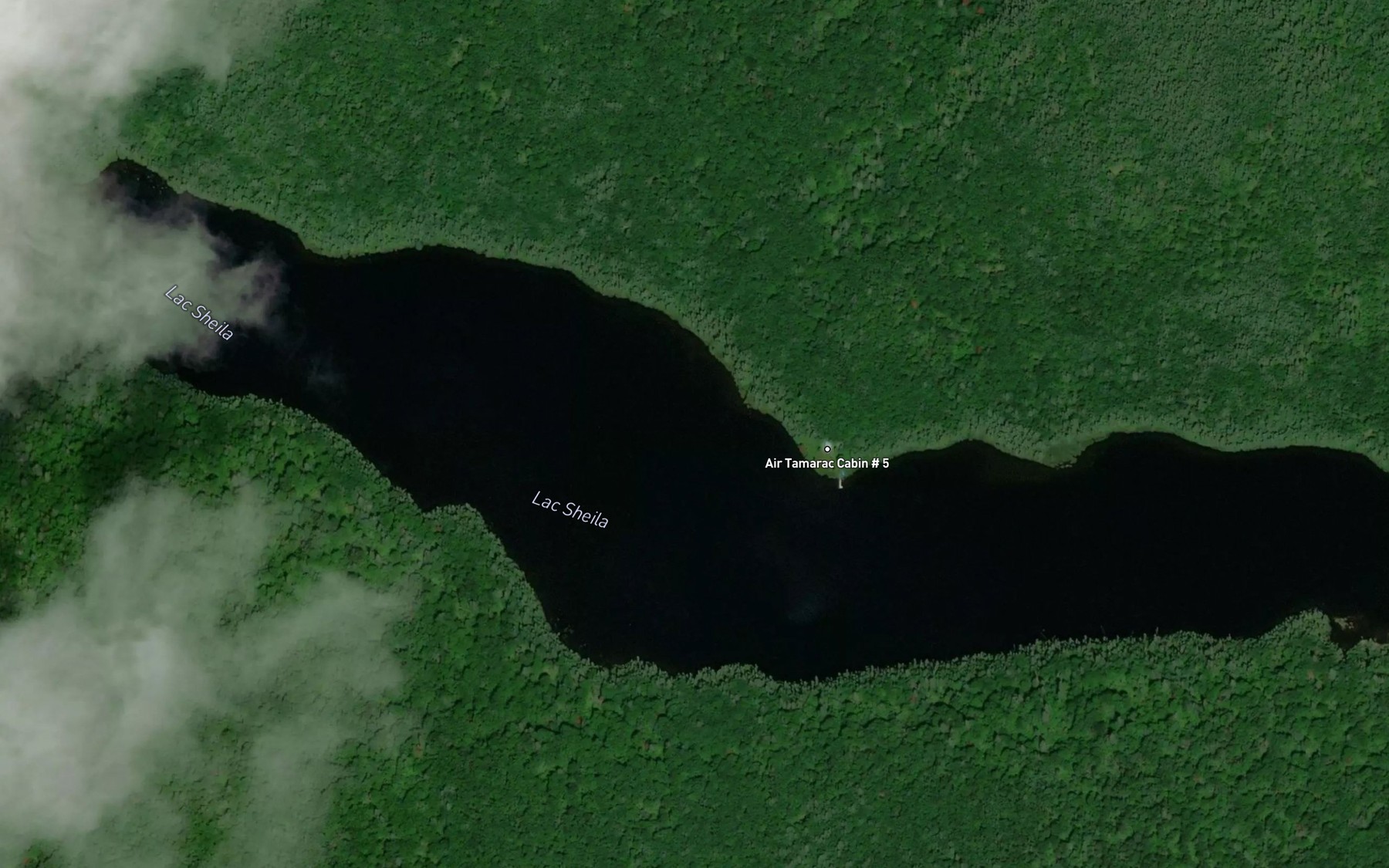 Satellite map of the Lac Sheila